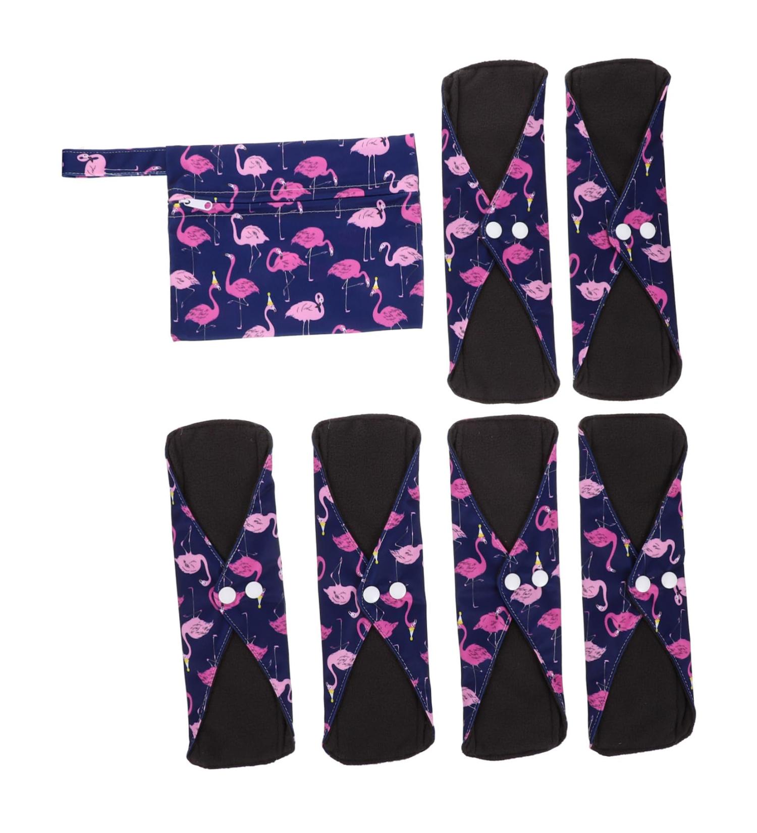 Healifty Reusable Sanitary Pad Set - Women's Cloth Menstrual Pads with Wings | Washable Feminine Pads Accessories - Buy Online on GoSupps.com