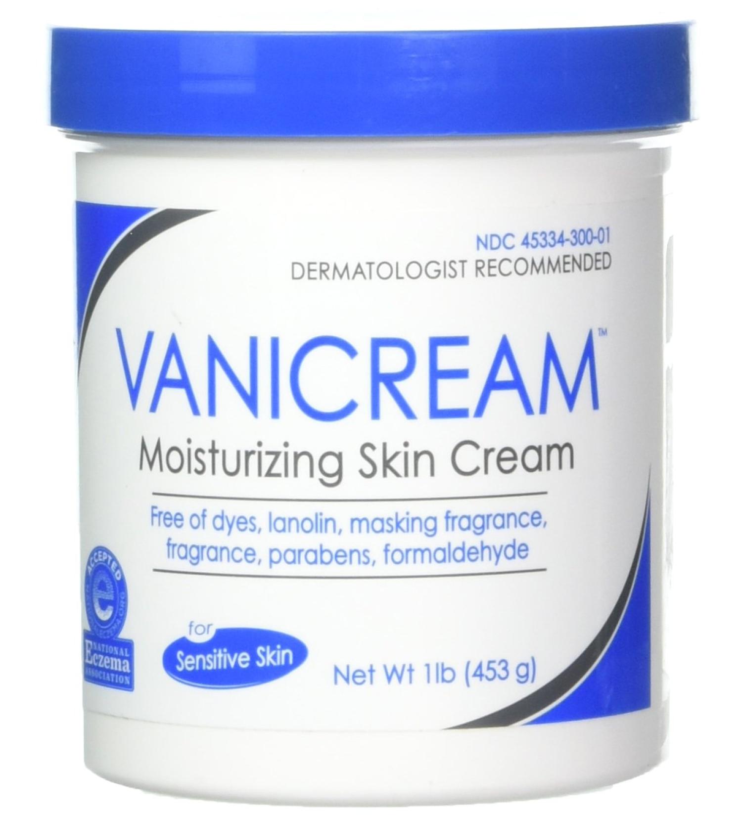 Vanicream Moisturizing Skin Cream for Sensitive Skin 16 Oz 16 Ounce (Pack of 1)