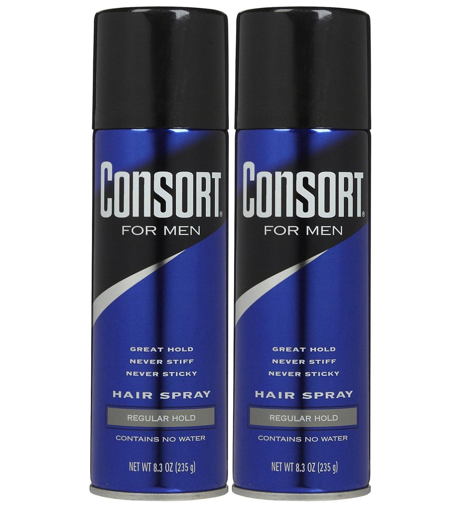 Consort Regular Hold Aerosol Hairspray  8.3 oz  2 pk