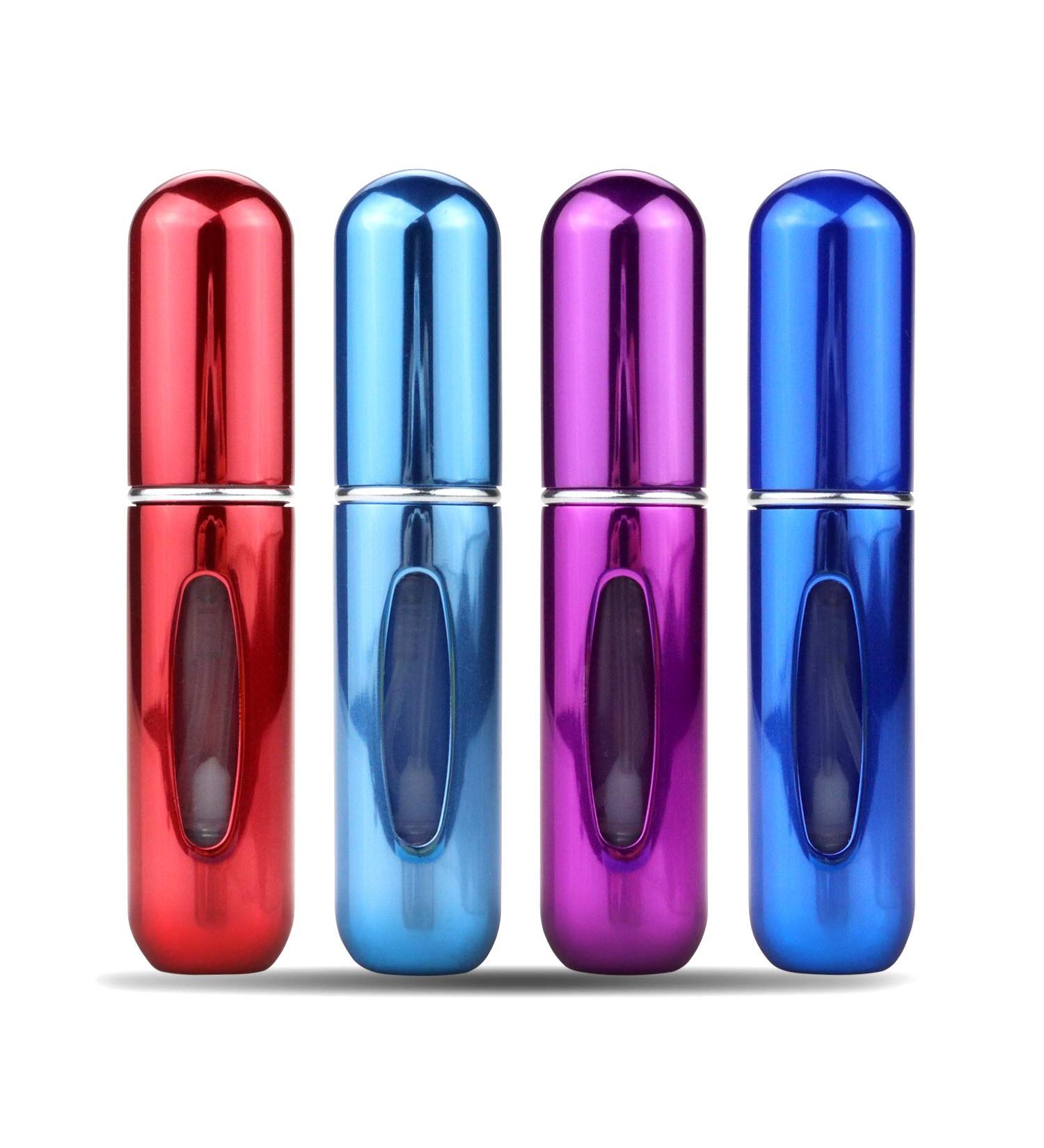 Mini Refillable Perfume Atomizer Spray Bottles - 5ml Travel Size (4 Pack) - Buy Online on GoSupps.com