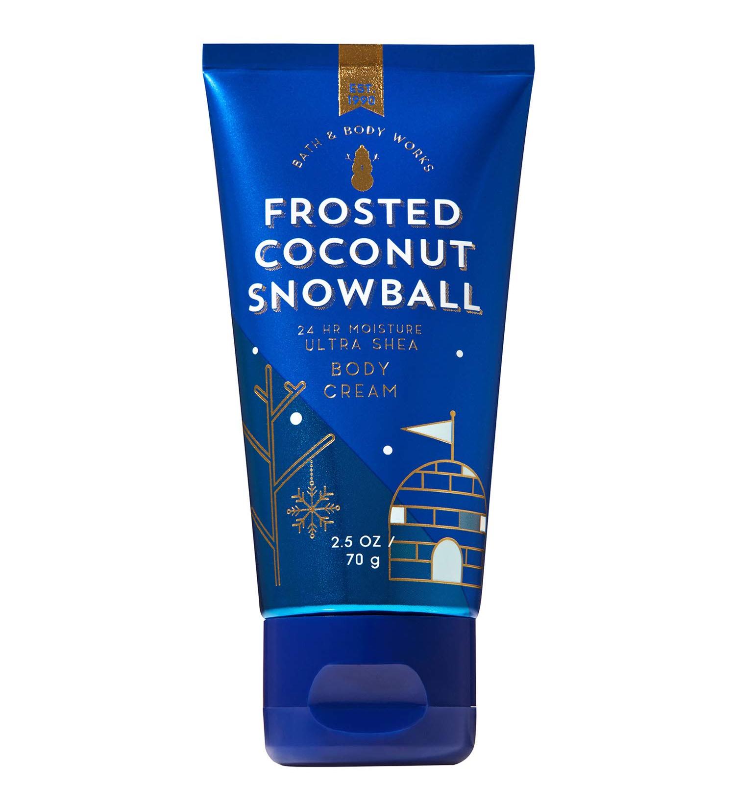 Bath and Body Works FROSTED COCONUT SNOWBALL Travel Size Body Cream 2.5 Ounce