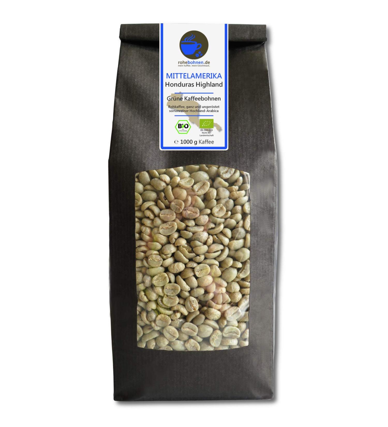 Organic green coffee - Green Highland Coffee Honduras Highland (green coffee beans 1000g) 1 kg (1 pack)