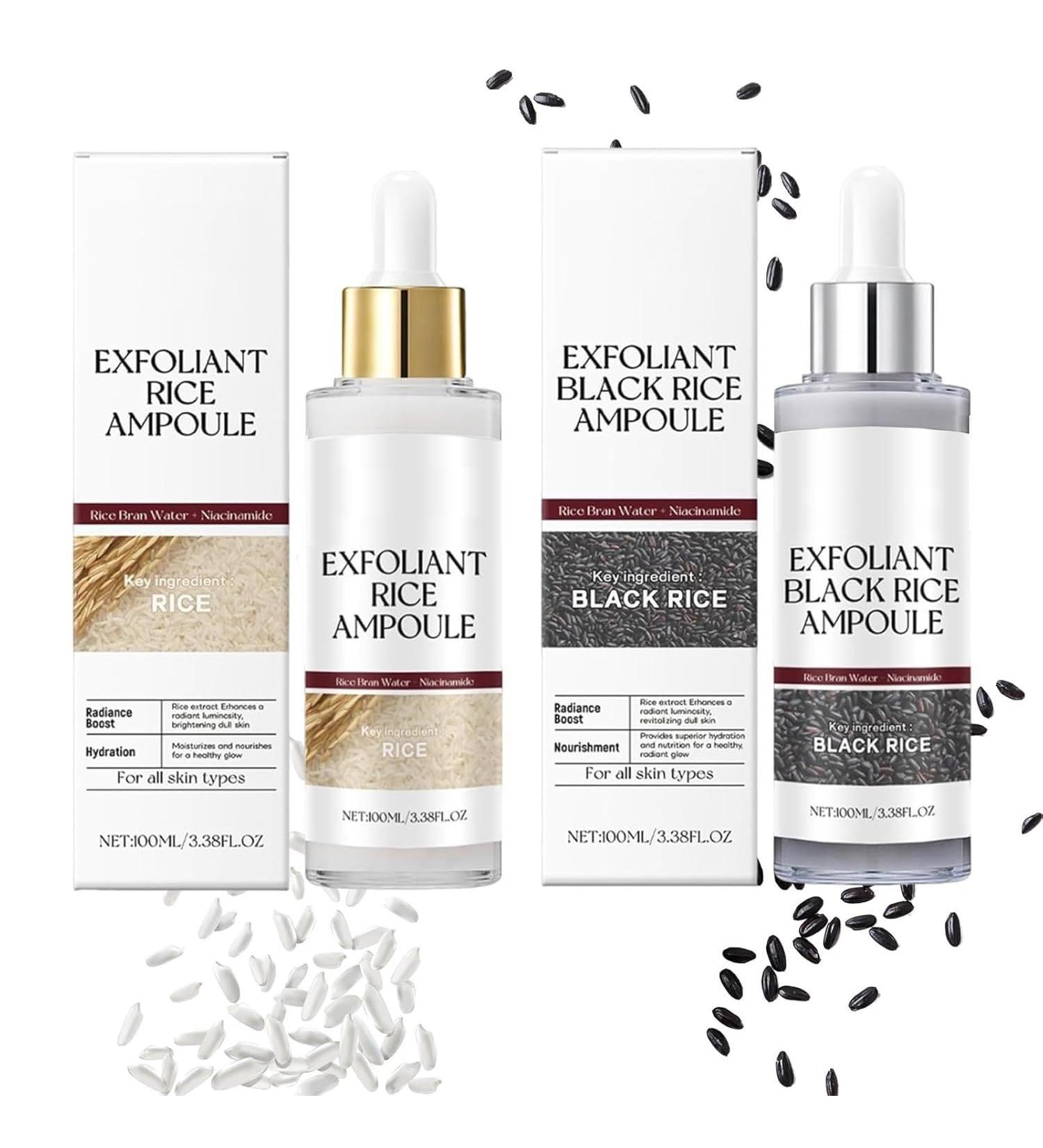2 Pcs Black and White Rice Peeling Ampoule Deep Hydrates Skin Pore Cleansing Gentle Peel Shot Skin All Skin Types. Black Rice + White Rice 3.38 Fl Oz (Pack of 1) - Buy Online on GoSupps.com