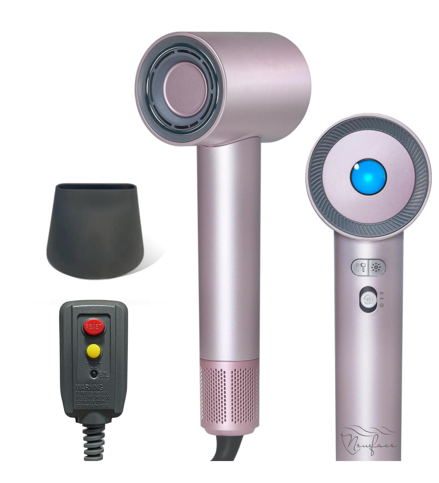 High-Speed Ionic Hair Dryer - 1500W 200 Million Negative Ions 110 000 RPM Brushless Motor No Heat Damage & Low Noise - Fast Drying with Magnetic Nozzle - Buy Online on GoSupps.com