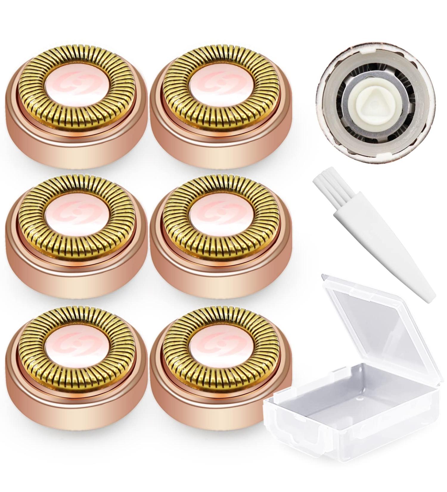 Gen 1 Facial Hair Remover Replacement Heads - 6Pcs Set with Cleaning Brush & Storage Case | Compatible with Finishing Touch Flawless As Seen On TV - Buy Online on GoSupps.com