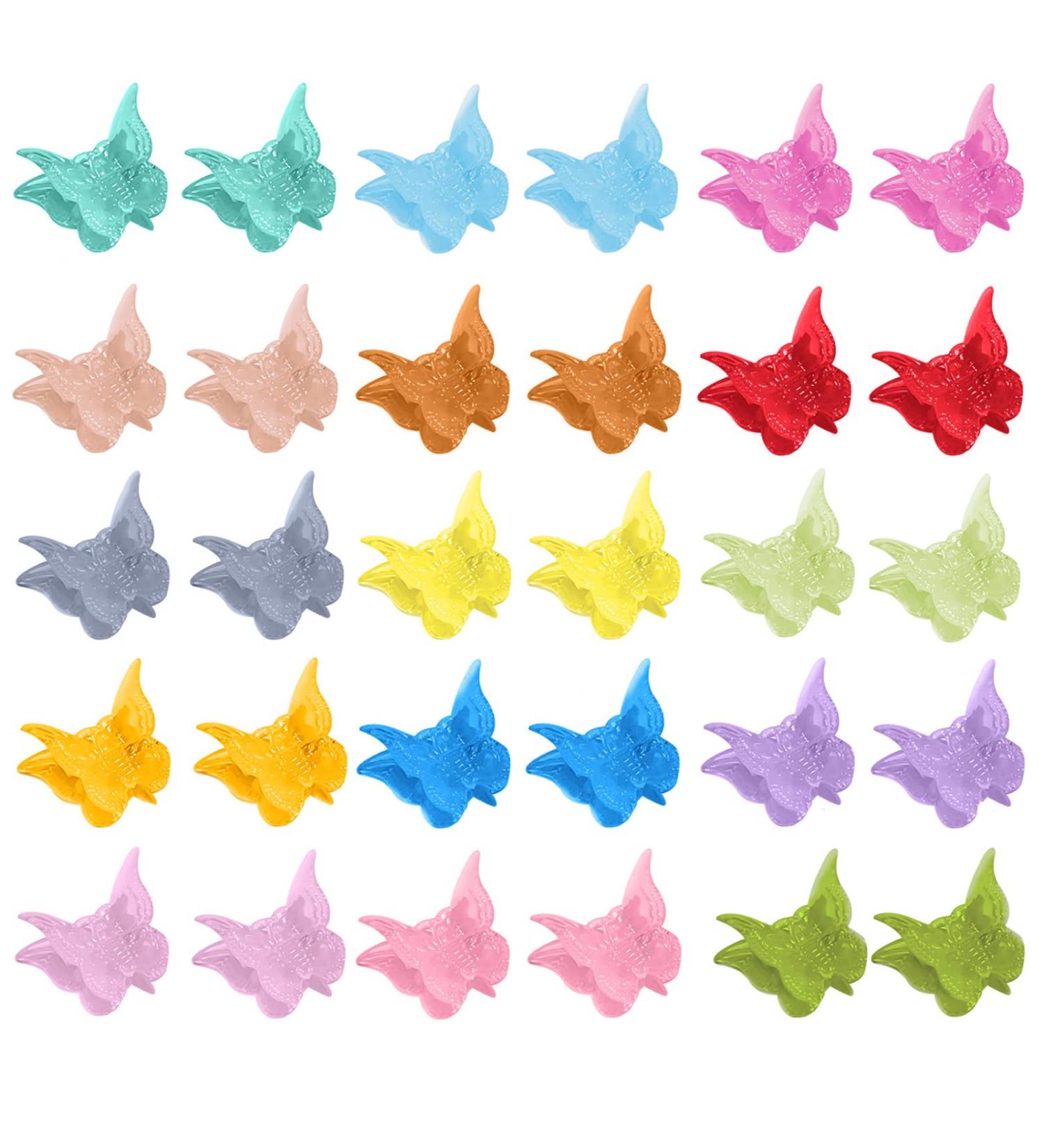 50 Pieces Jelly Blue Butterfly Hair Clips - Mini Claw Clips for Women Girls & Children - Stylish Hair Jewelry - Buy Online on GoSupps.com