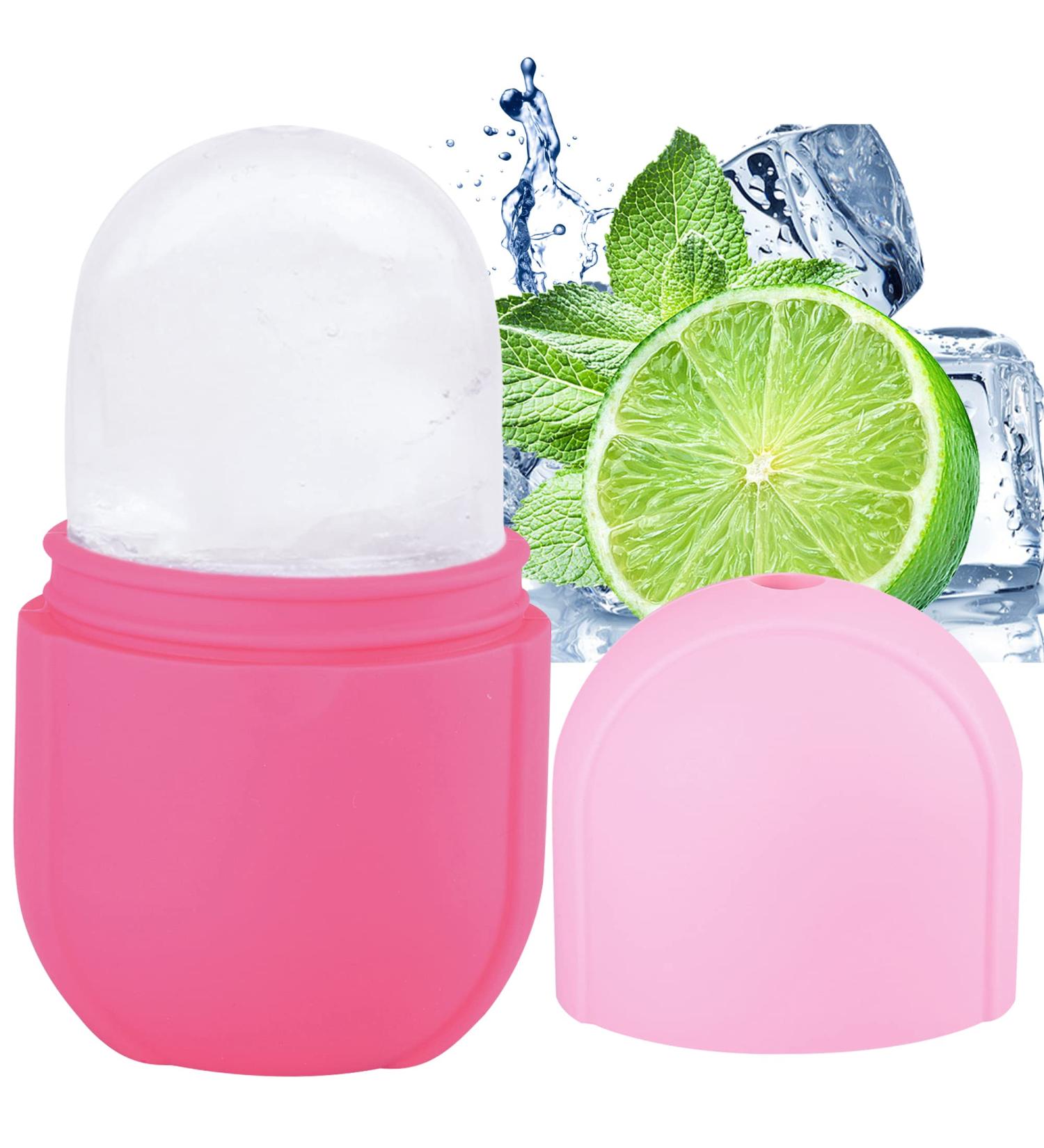 Silicone Ice Roller for Face and Eye - Puffiness Relief, Fine Lines Reduction, Acne Treatment - Beauty Gift for Women - Pink - Buy Online on GoSupps.com