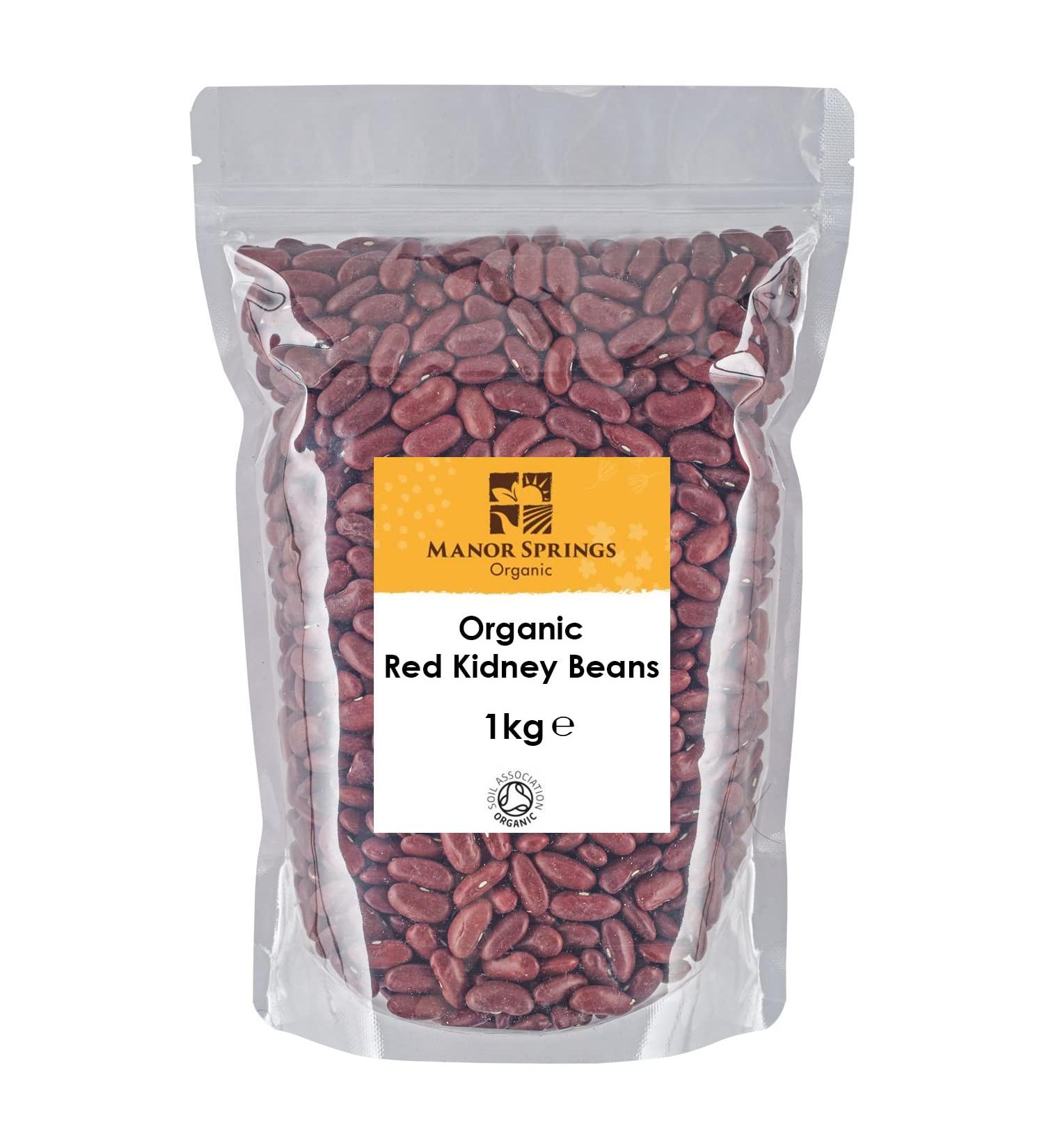 Manor Springs Organic Red Kidney Beans 1kg - Premium Quality Organic Beans - Buy Online on GoSupps.com