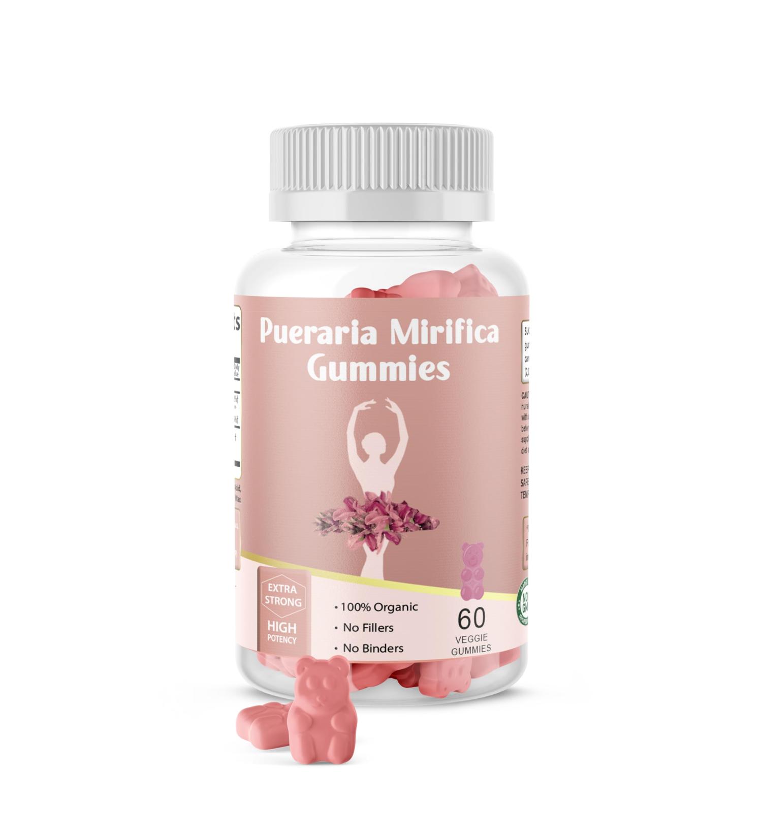 Pueraria Mirifica Gummy - Organic 10:1 Extract | 60 Premium Veggie Gummies for Transgender Health - Buy Online on GoSupps.com