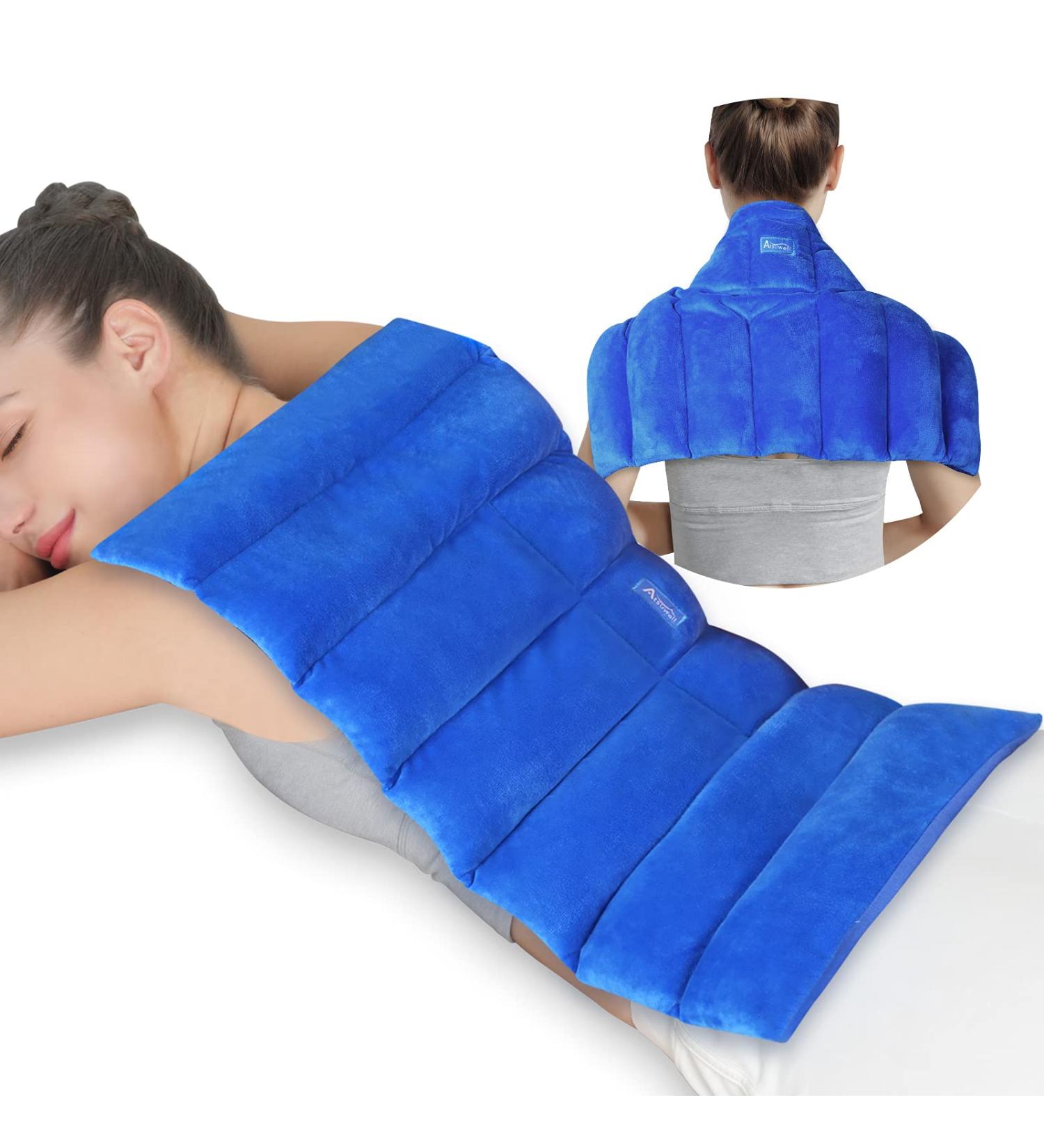 Large Atsuwell Microwave Heating Pad for Back Pain Relief - 22x13 - Hot/Cold Therapy for Cramps, Stomach Ache, Muscle & Joint Pain - Buy Online on GoSupps.com