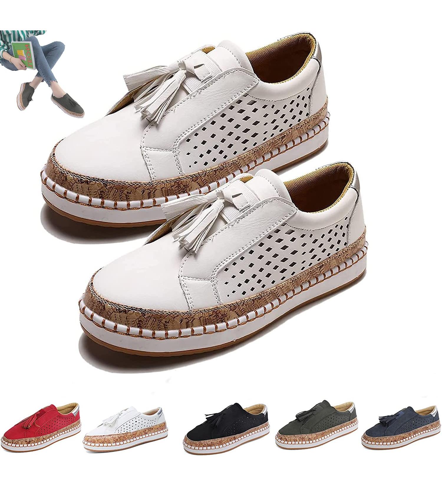 Libiyi Women's Ultra-Comfy Orthotic Sneakers - White (Size 9) - Buy Online on GoSupps.com