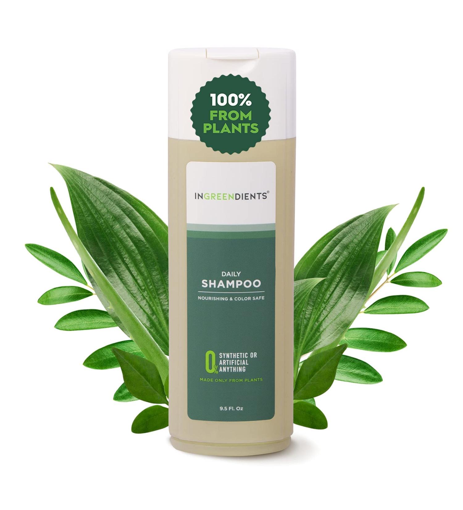 Ingreendients Sulfate Free Vegan Shampoo with Organic Apple Cider Vinegar & Tea Tree Oil - Restores Shine, Color Safe, Paraben & Gluten Free, Silicone Free | pH Balanced - Buy Online on GoSupps.com