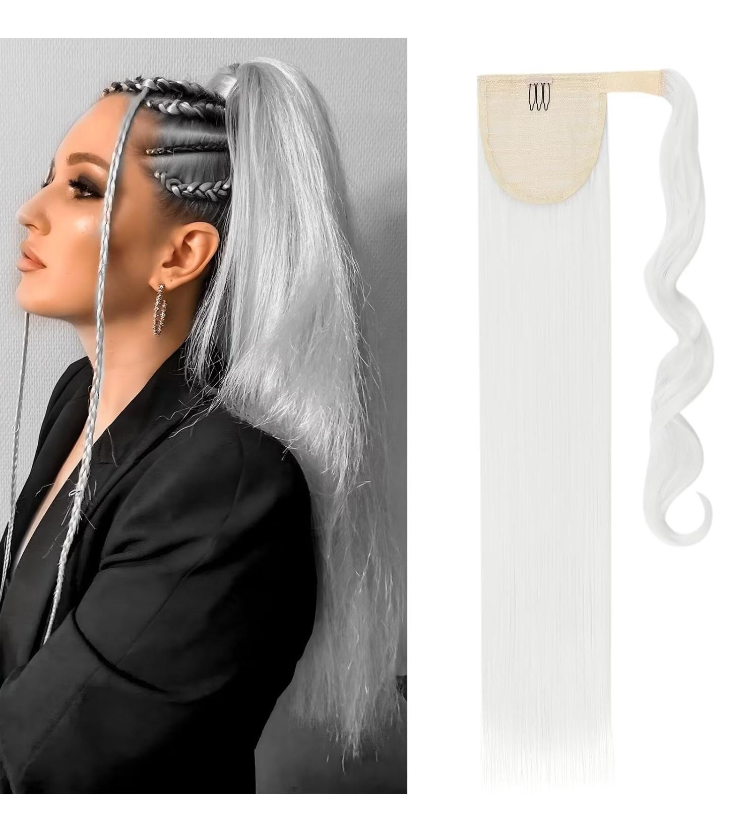 Silk-Co Ponytail Extensions | Realistic Clip-In Braid | Heat-Resistant 58cm Synthetic Hair | Smooth & Easy Styling | Ideal for All Hair Types - Buy Online on GoSupps.com
