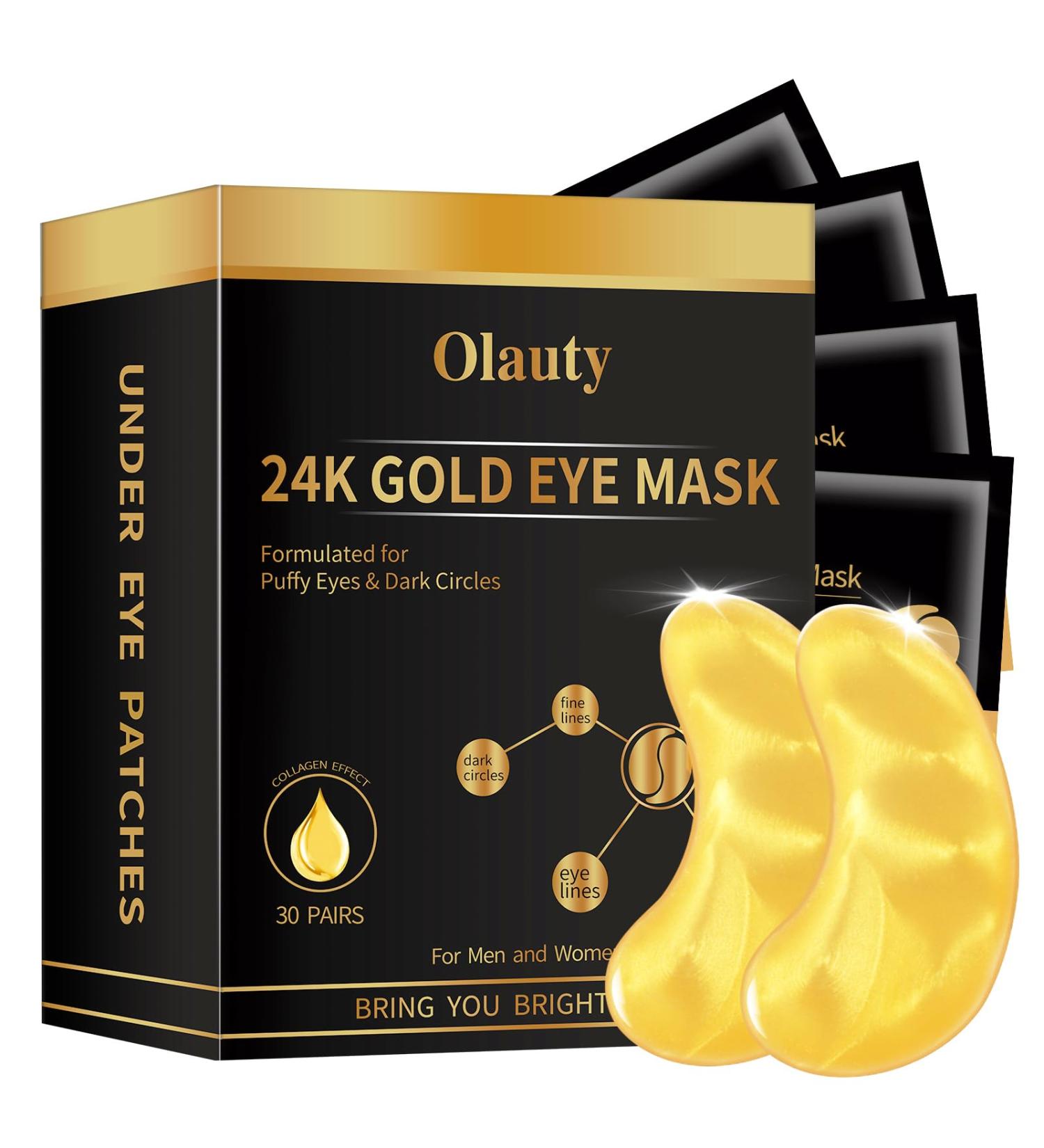 TITIMORE Under Eye Gel Patches 30 Pairs Collagen Hydrating Eye Pads 24K Gold Eye Masks Skincare for Dark Circles Eye Patches for Puffy Eyes and Bags Under Eye Treatment Masks for Women - Buy Online on GoSupps.com