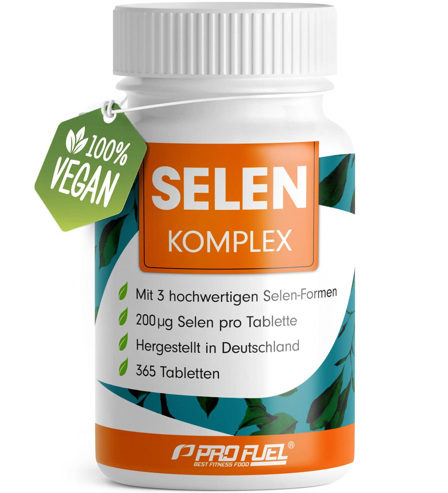 Buy Selen High Dose Selenium 200 g Tablets - 365 Vegan Tabs 3 Premium Sources No Additives - International Shipping - Buy Online on GoSupps.com
