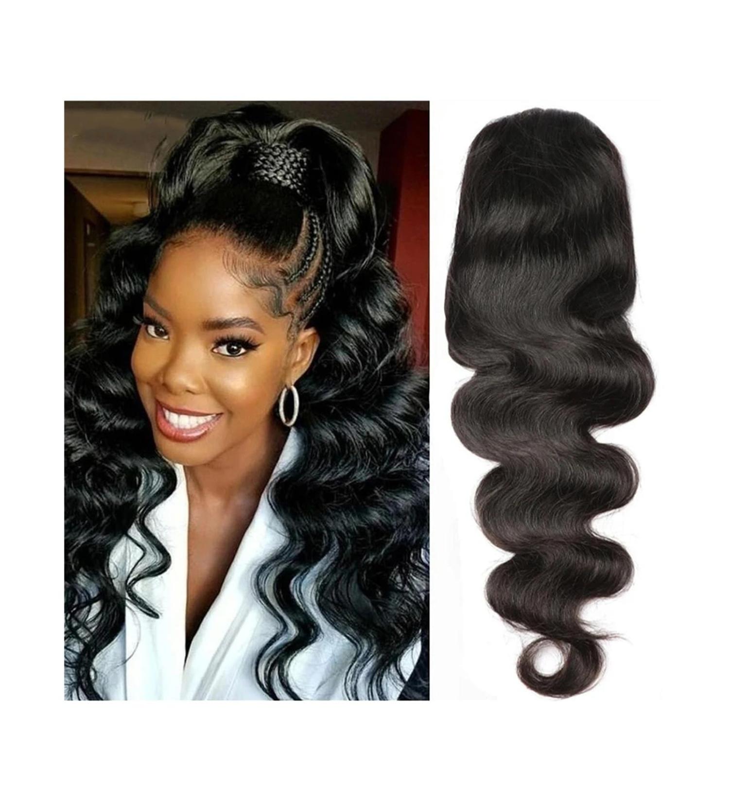 Ponytail Extension Human Hair Ponytail Extension Natural Color Drawstring Ponytail Hair Extensions for Women 8-26" Long Body Wave Pony Tails Clip in Remy Hair Pieces Ponytail Hairpiece for Women ( 18inches 160g - Buy Online on GoSupps.com