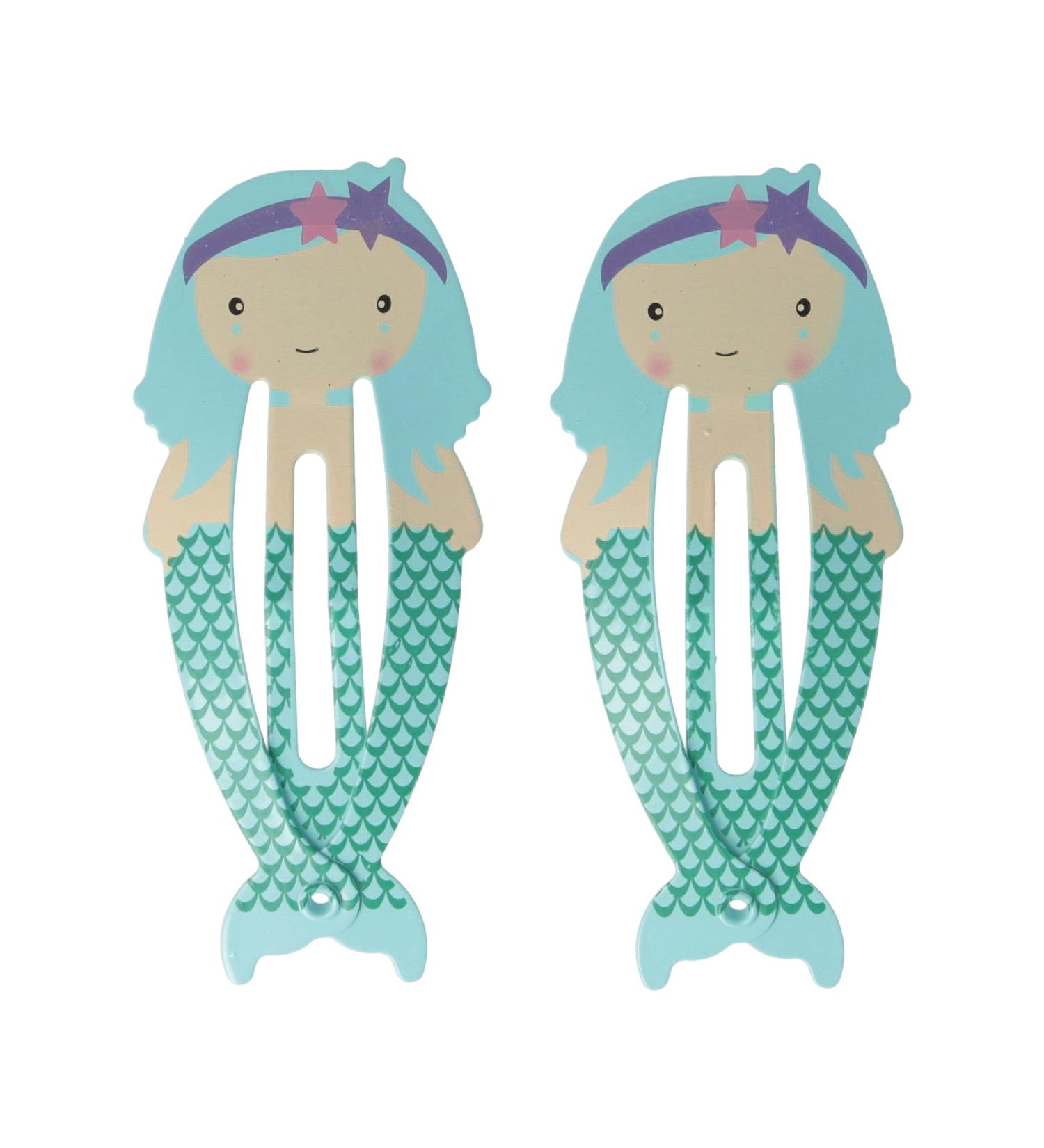 Buy Solida Kids Hair Clips - Mermaid Design Turquoise 2 Pieces - International Shipping Available - Buy Online on GoSupps.com