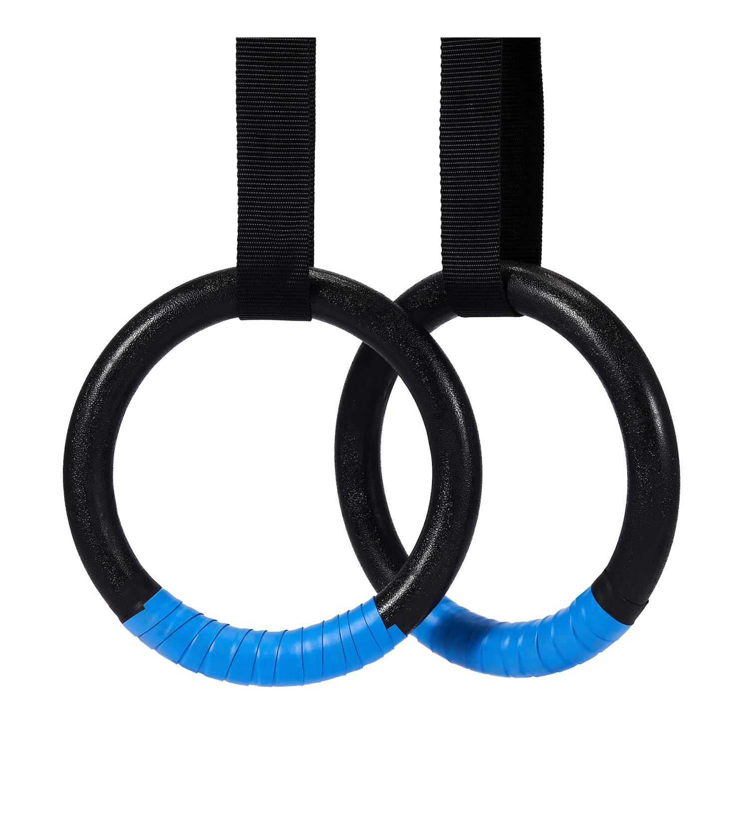 ZELUS Gymnastic Rings - Adjustable Straps, Steel Buckles - Perfect for Pull-Ups, Dips, Strength Training - Black - Buy Online on GoSupps.com