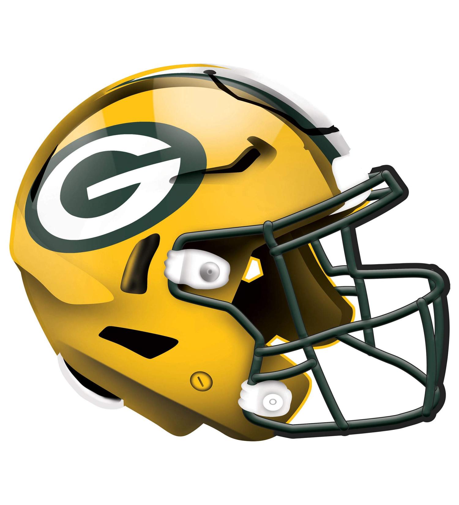 Fan Creations NFL Green Bay Packers Unisex Green Bay Packers Authentic Helmet, Team Color, 12 inch, (N1008-GBP)