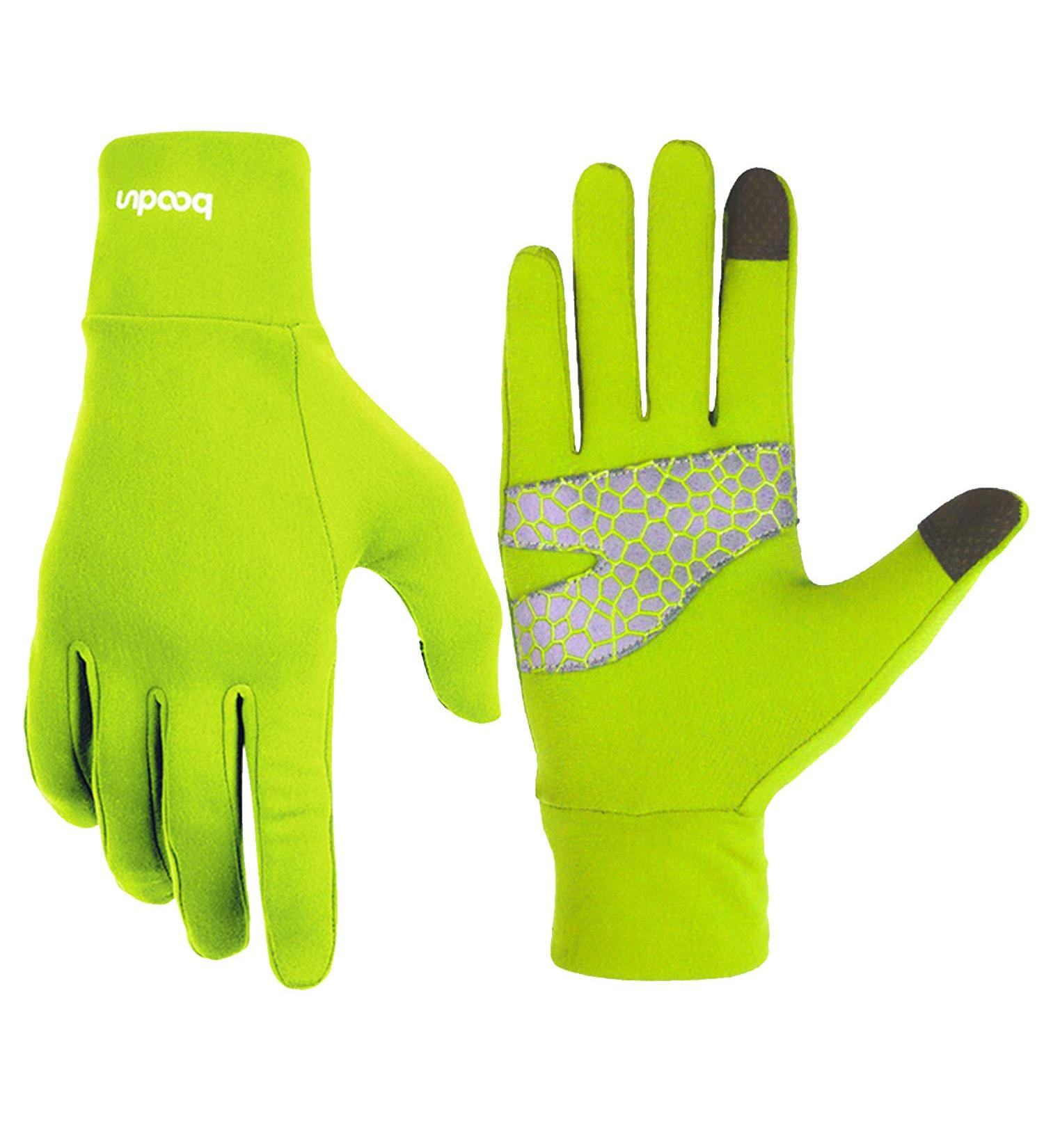 BOODUN Light Sports Gloves | Unisex Touchscreen Running & Walking Gloves | Anti-Slip Warm Fitness Gloves for Men & Women | S/M Green - Buy Online on GoSupps.com