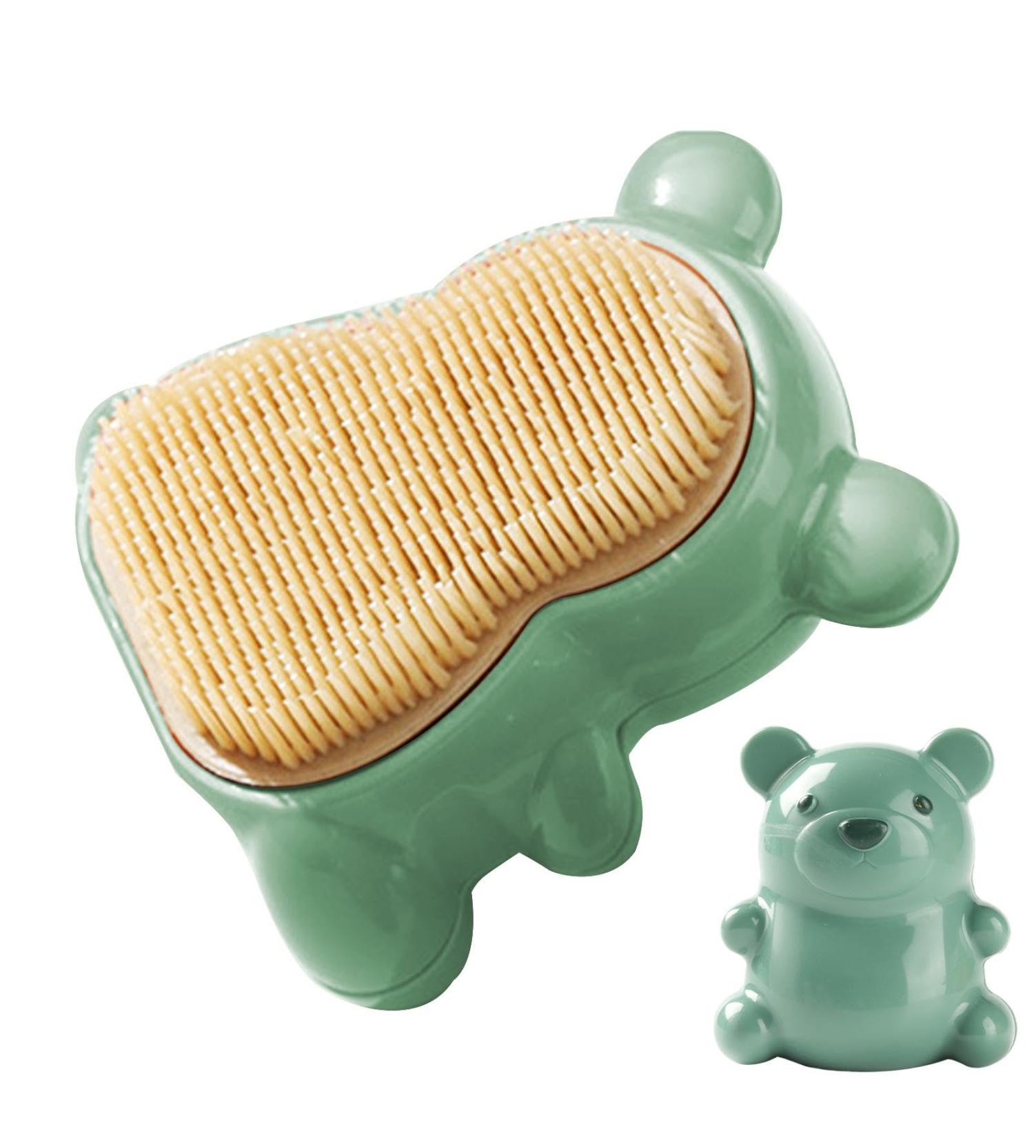 Nail Brush For Cleaning Fingernails | Cute Bear Hand Fingernail Brush Cleaner | Creative Easy To Grasp Soft Bristles Nail Cleaning Brush For Children Women Green - Buy Online on GoSupps.com