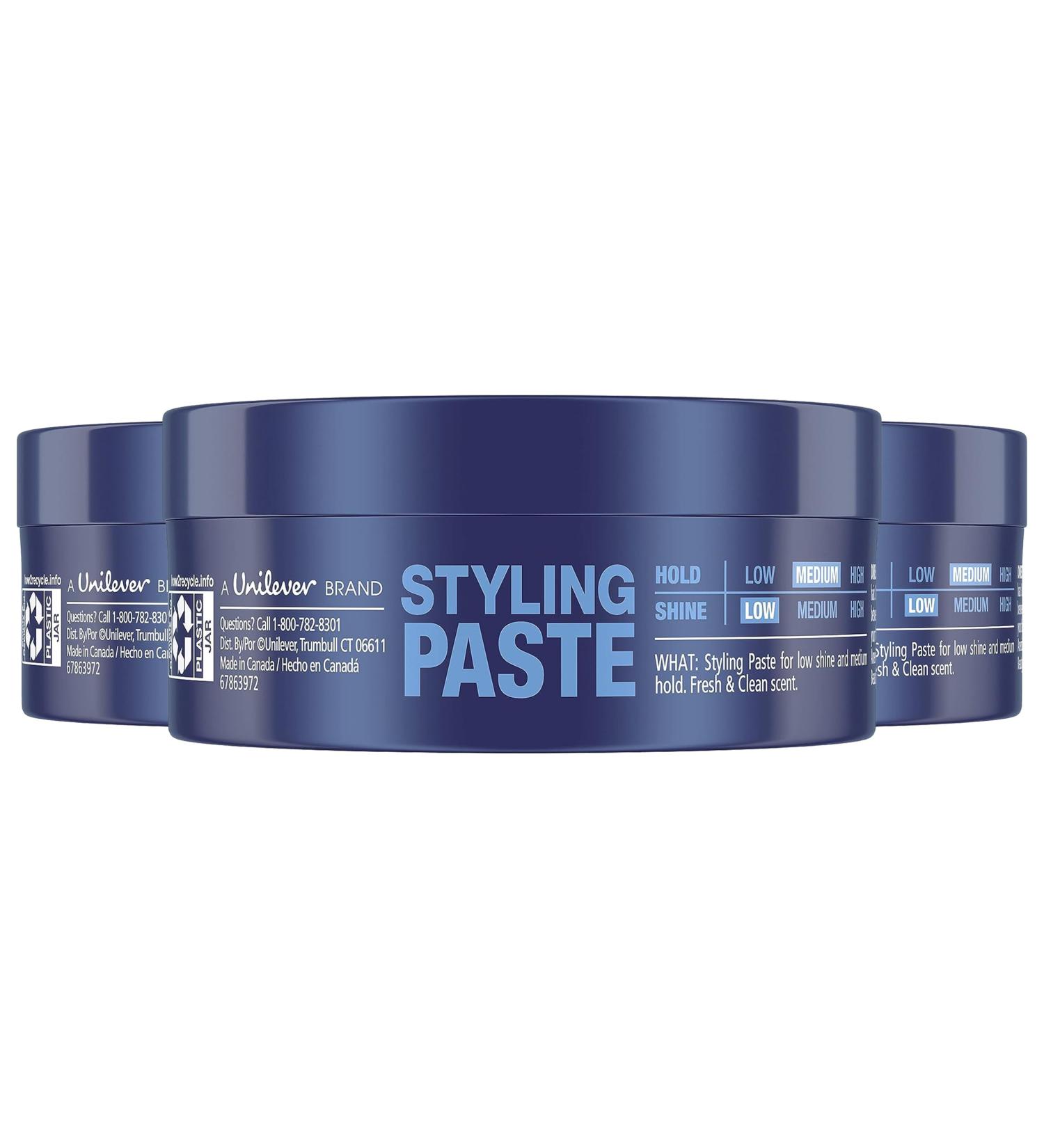 Suave Men Hair Styling Paste Medium Hold Non-Gloss Matte Texture Fresh and Clean Scent 1.75 Ounce (Pack of 3