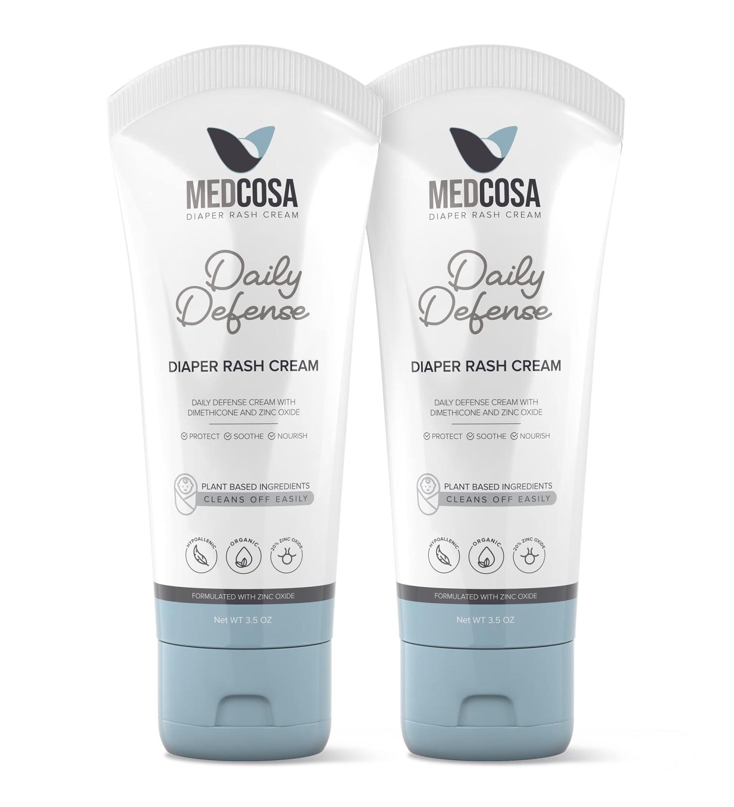 Medcosa Diaper Cream Twin Pack | Zinc Oxide Baby Butt Cream for Diaper Rash Protection, Soothing & Redness Reduction - Buy Online on GoSupps.com