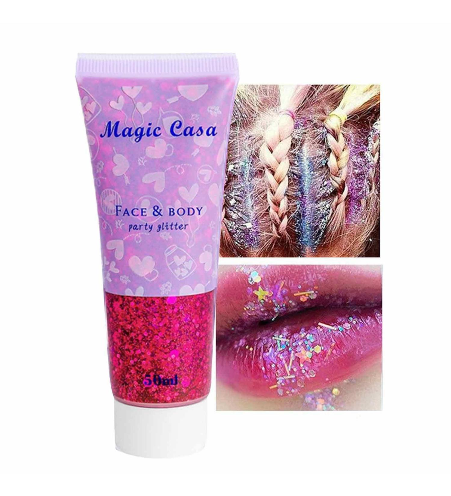  Jildouf Face glitter Fish Scale Glitter Liquid Eyeshadow - Shimmering Body Gel for Festival Art Party Halloween Long-lasting glitter Jildouf - Buy Online on GoSupps.com