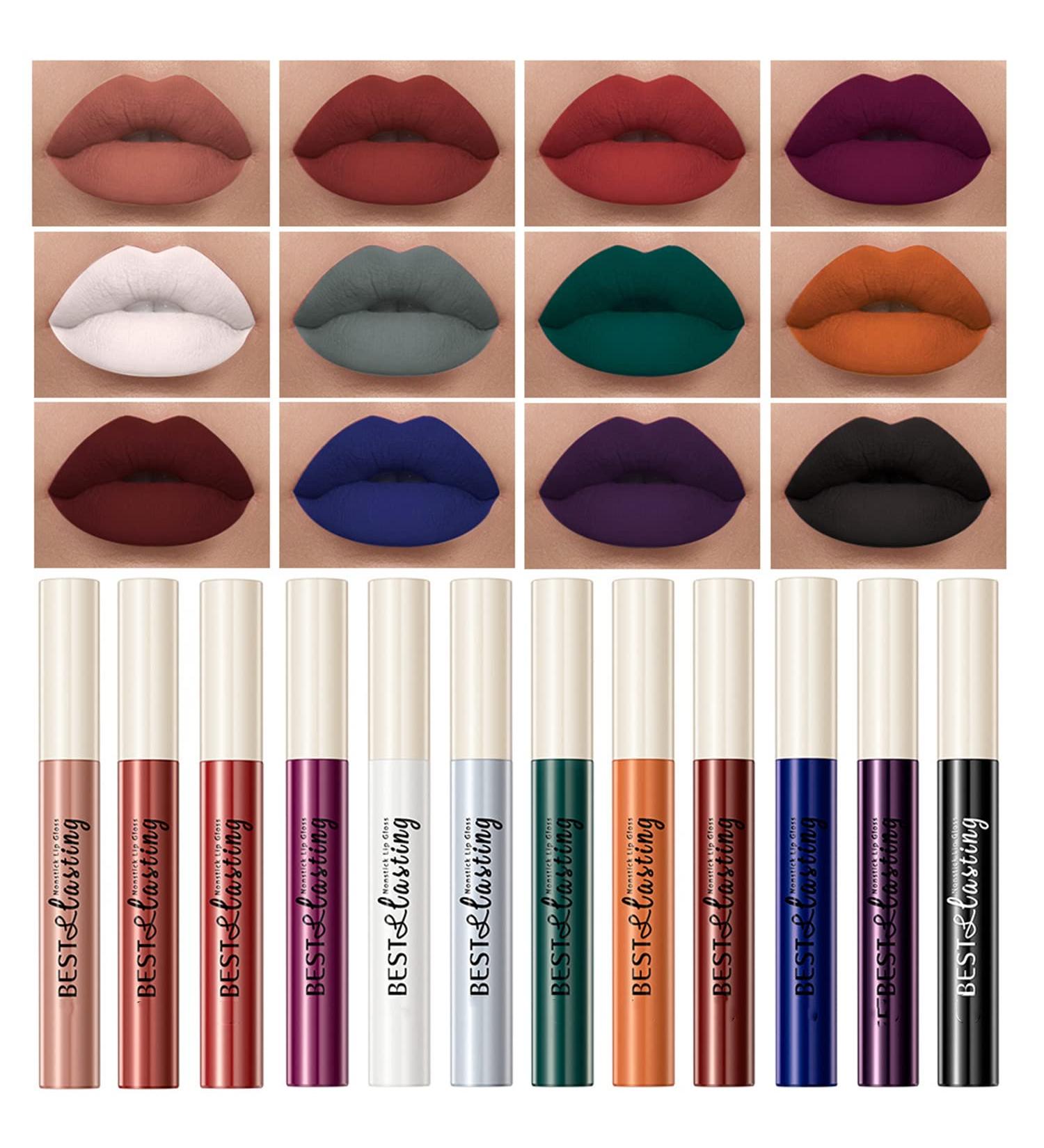 MAEPEOR Matte Liquid Lipstick Set - 12PCS Long-Lasting Waterproof Velvet Lip Gloss for Women & Girls - Buy Online on GoSupps.com