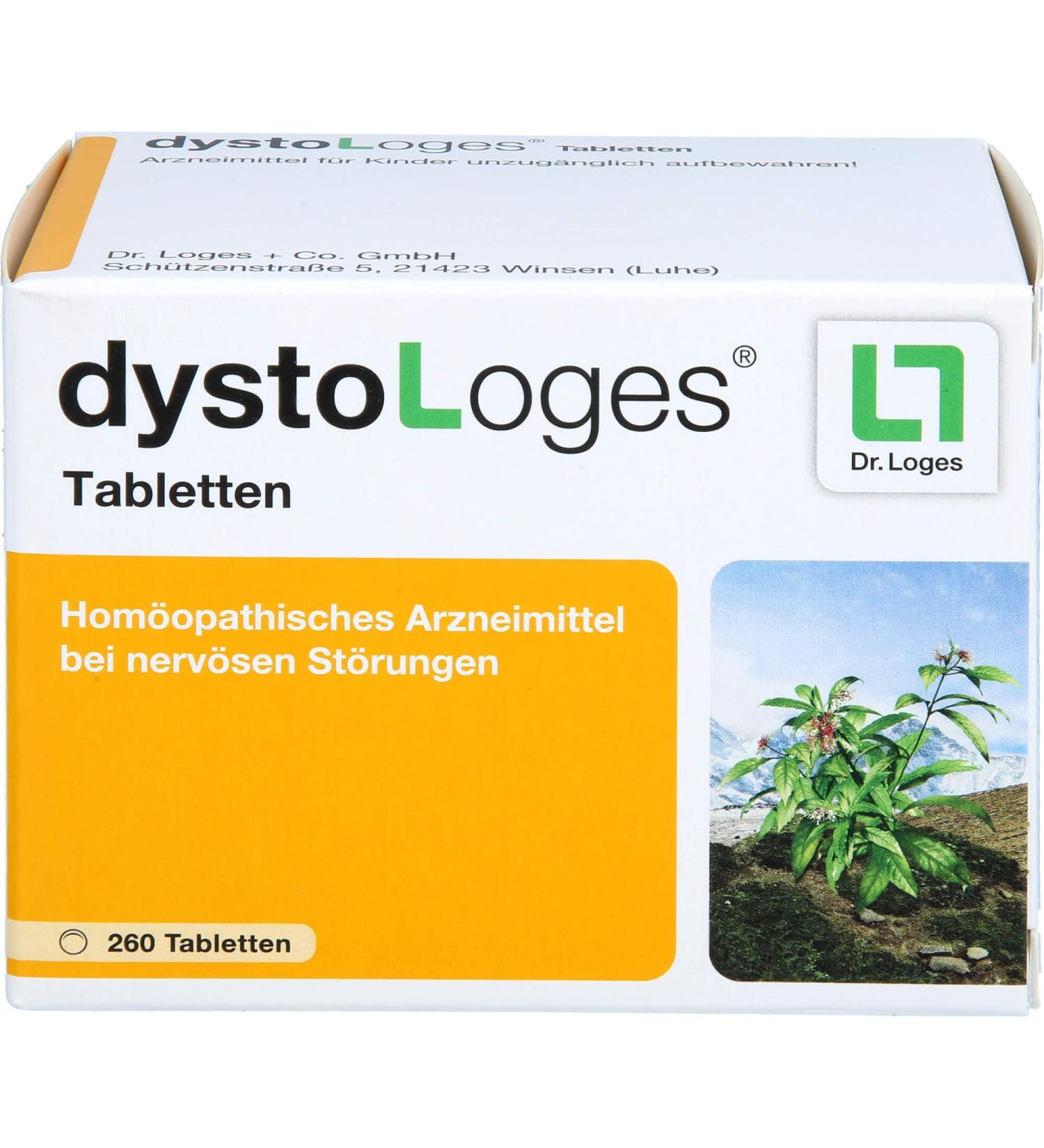 dystoLoges - Homeopathic Medicine for Nervous Disorders - 260 Tablets | International Shipping Available - Buy Online on GoSupps.com