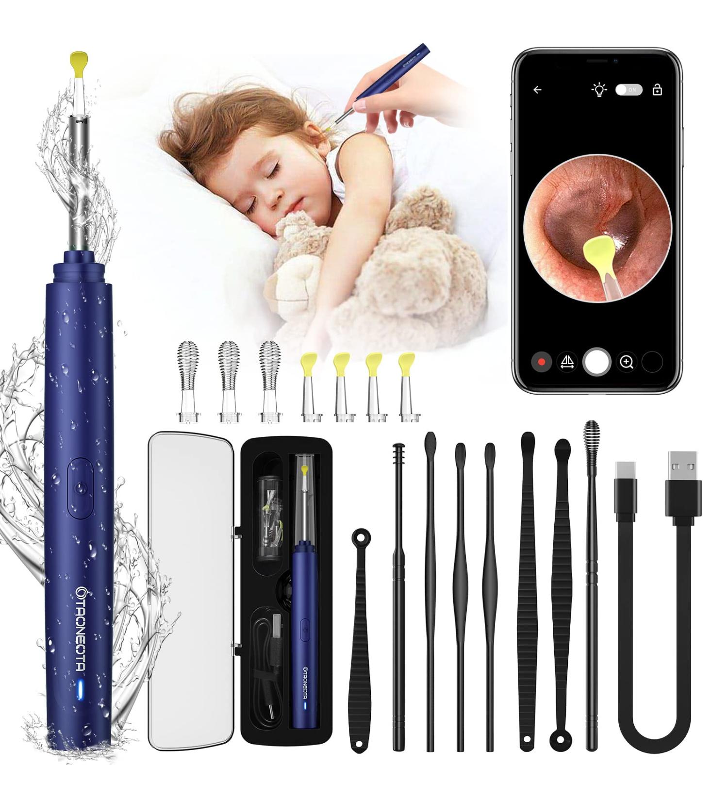 OTAONE Ear Wax Removal Tool - Compatible with iPhone, iPad, Android - Deep Blue - Buy Online on GoSupps.com