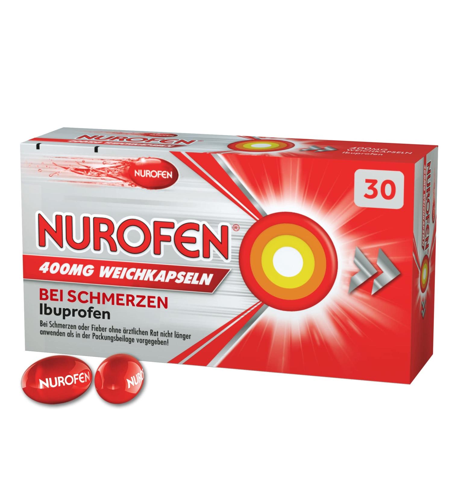 Buy NUROFEN 400mg Soft Capsules for Pain & Fever Relief - 30 Capsules | Fast International Shipping - Buy Online on GoSupps.com