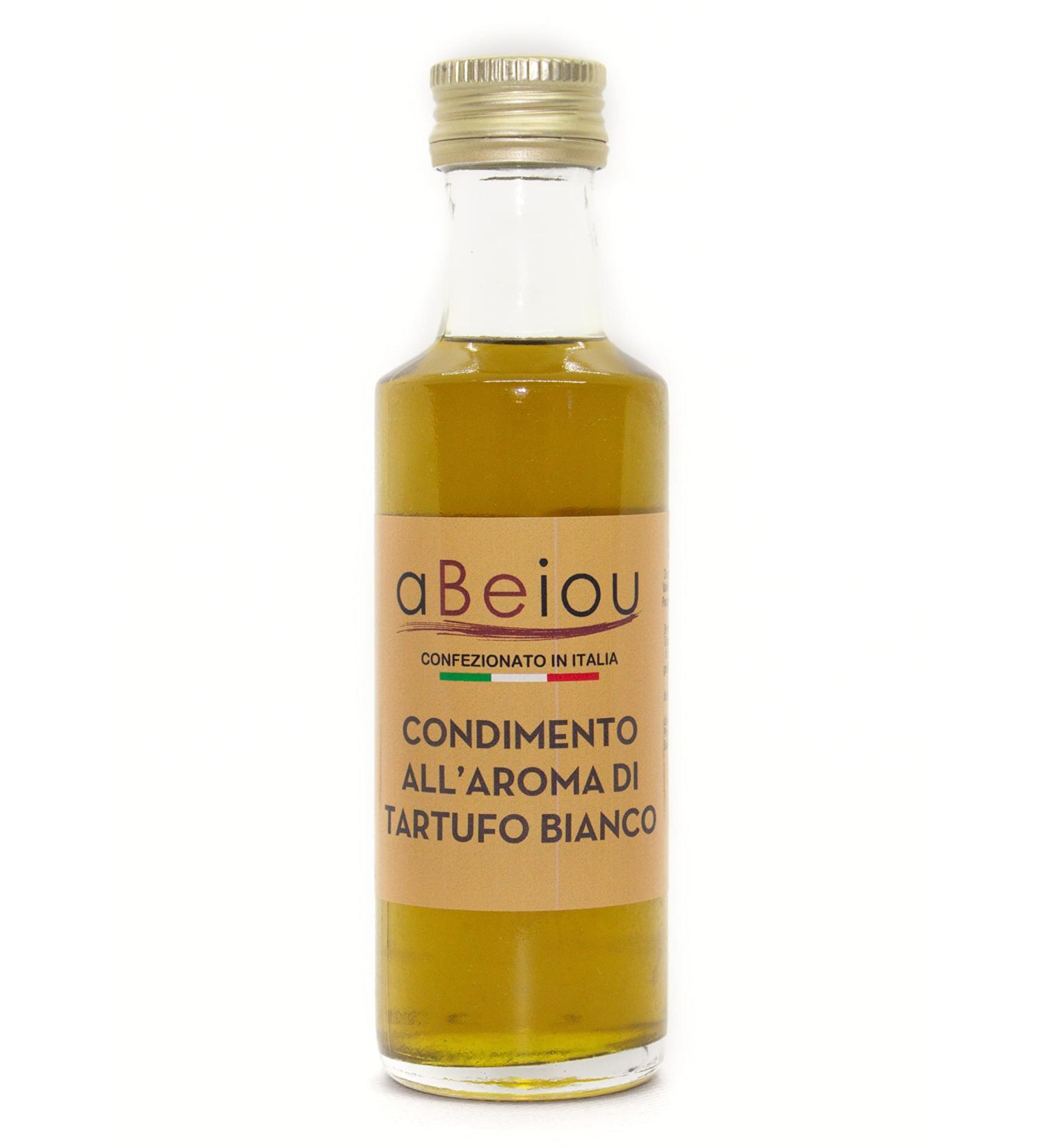  ABEIOU aBeiou. White truffle oil 100 ml - Extra gourmet product - 100% extra virgin Italian olive oil flavored with - Buy Online on GoSupps.com