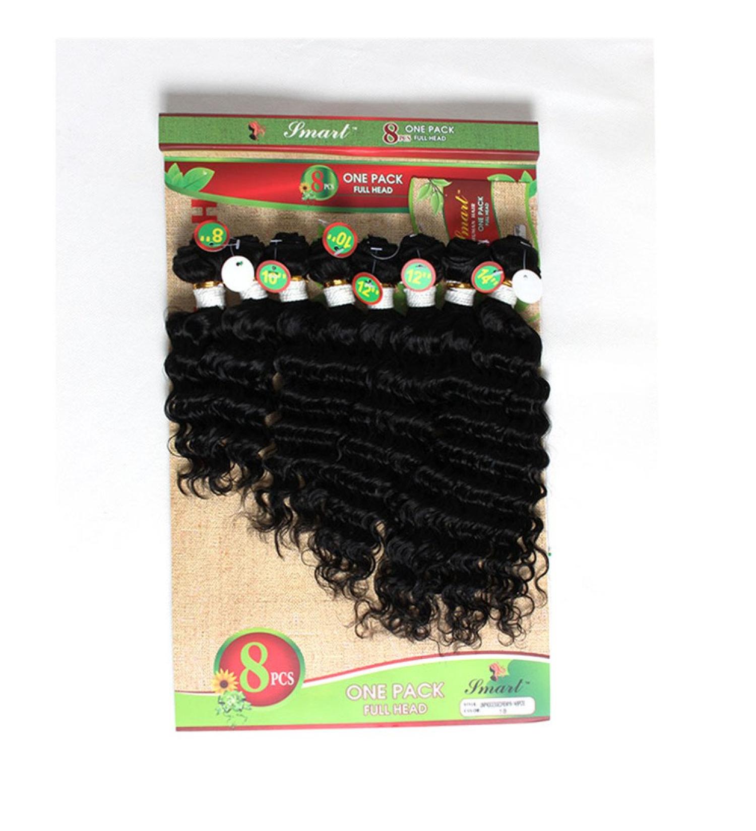 Eunice 8-Piece Deep Curly Tape-In Hair Extensions - Fading to Black Ombre (8-14 Inches) - Buy Online on GoSupps.com
