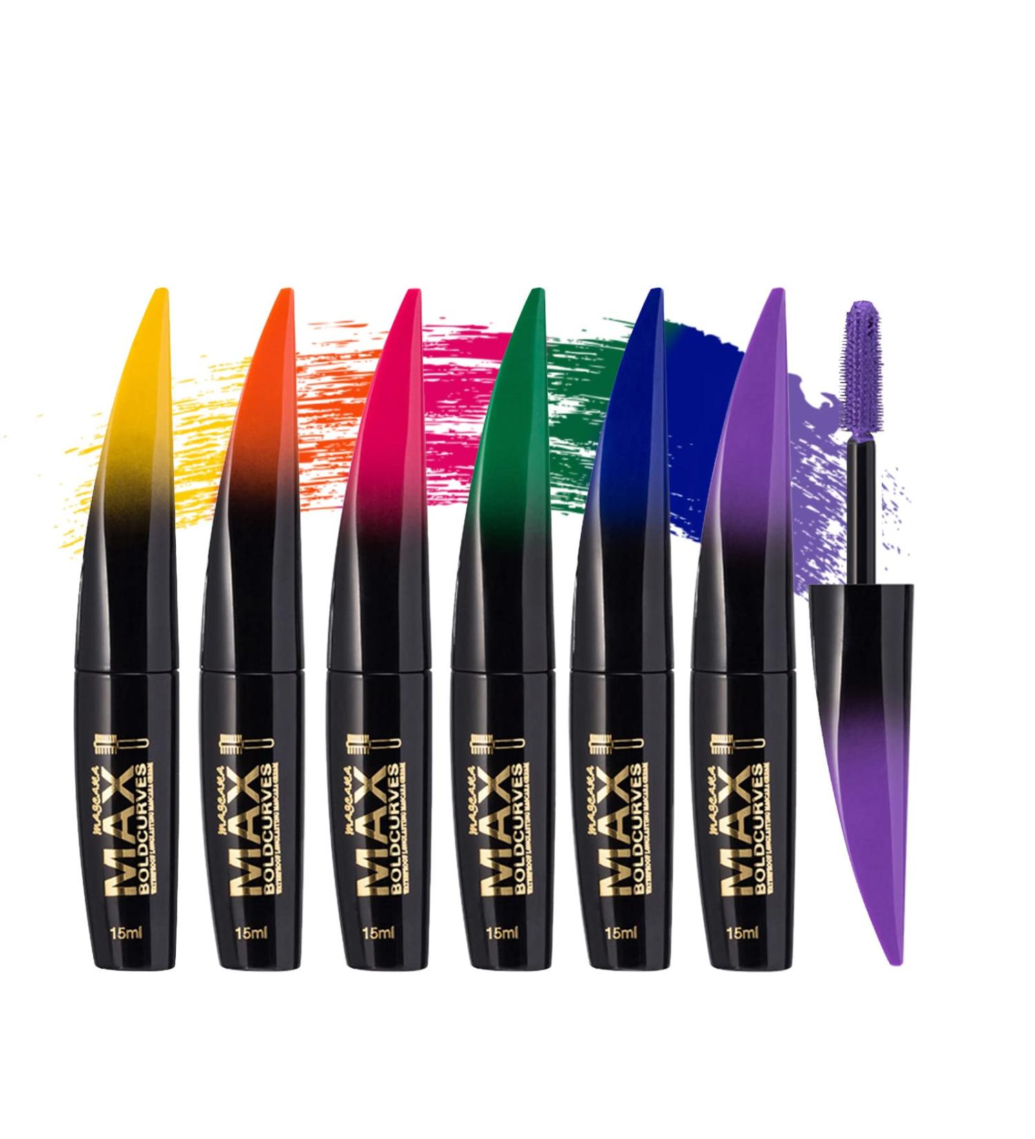 6Pcs Waterproof Colored Mascara Volumising & Lengthening Mascara - Long-Lasting Blue Mascara for eyelashes Colorful Thick Mascara Eye Makeup Professional Eye Cosmetics for Women and Girls #001 - Buy Online on GoSupps.com