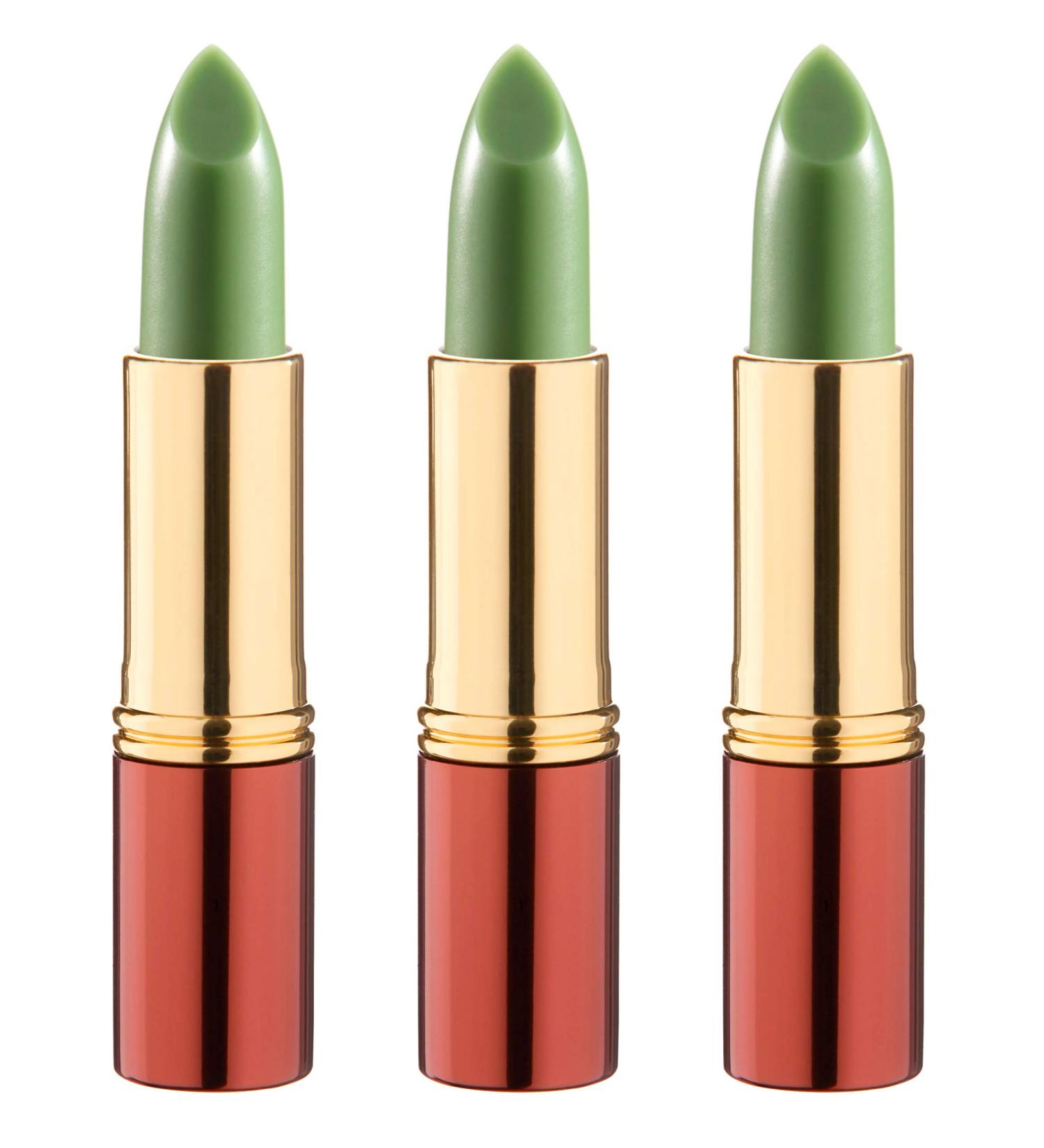 IKOS lipstick set of 3: the thinking lipstick DL2 green midnight pink