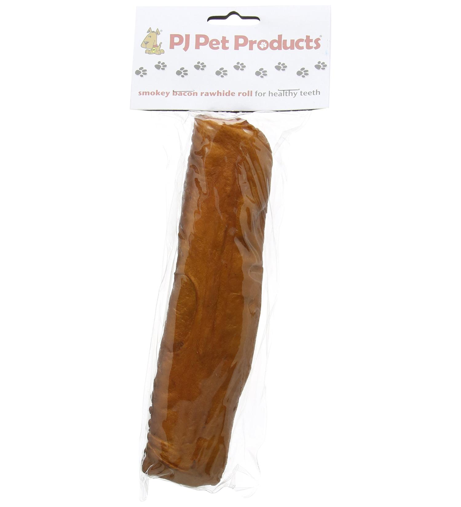 PJ Pet Poducts Smokey Bacon Rawhide Roll 21 cm 1 x 130 g - Buy Online on GoSupps.com
