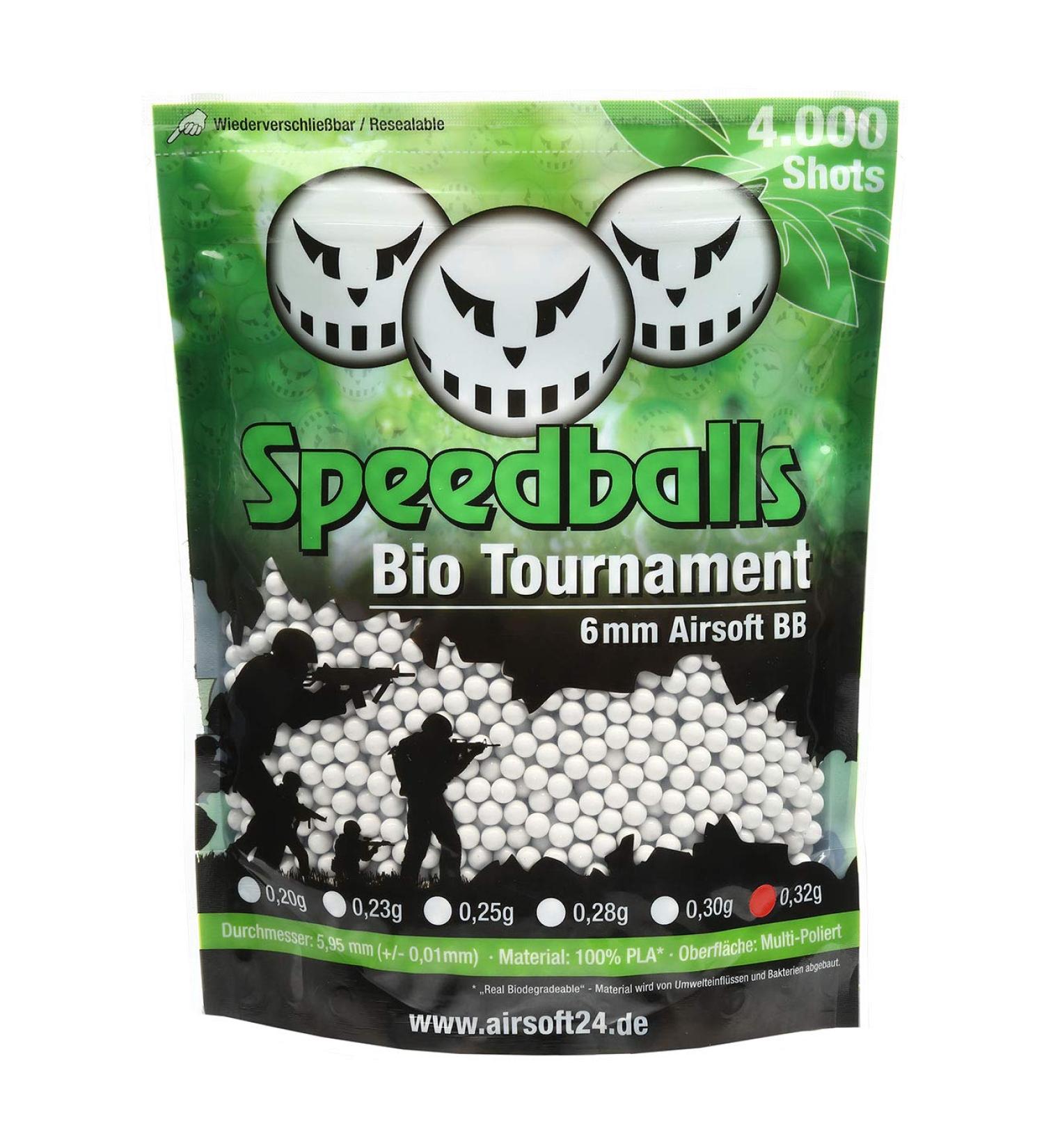 Buy Speedballs Bio Tournament Airsoft Balls 0.32g - 4 000 Pack | Eco-Friendly 6mm BBs for International Shipping - Buy Online on GoSupps.com