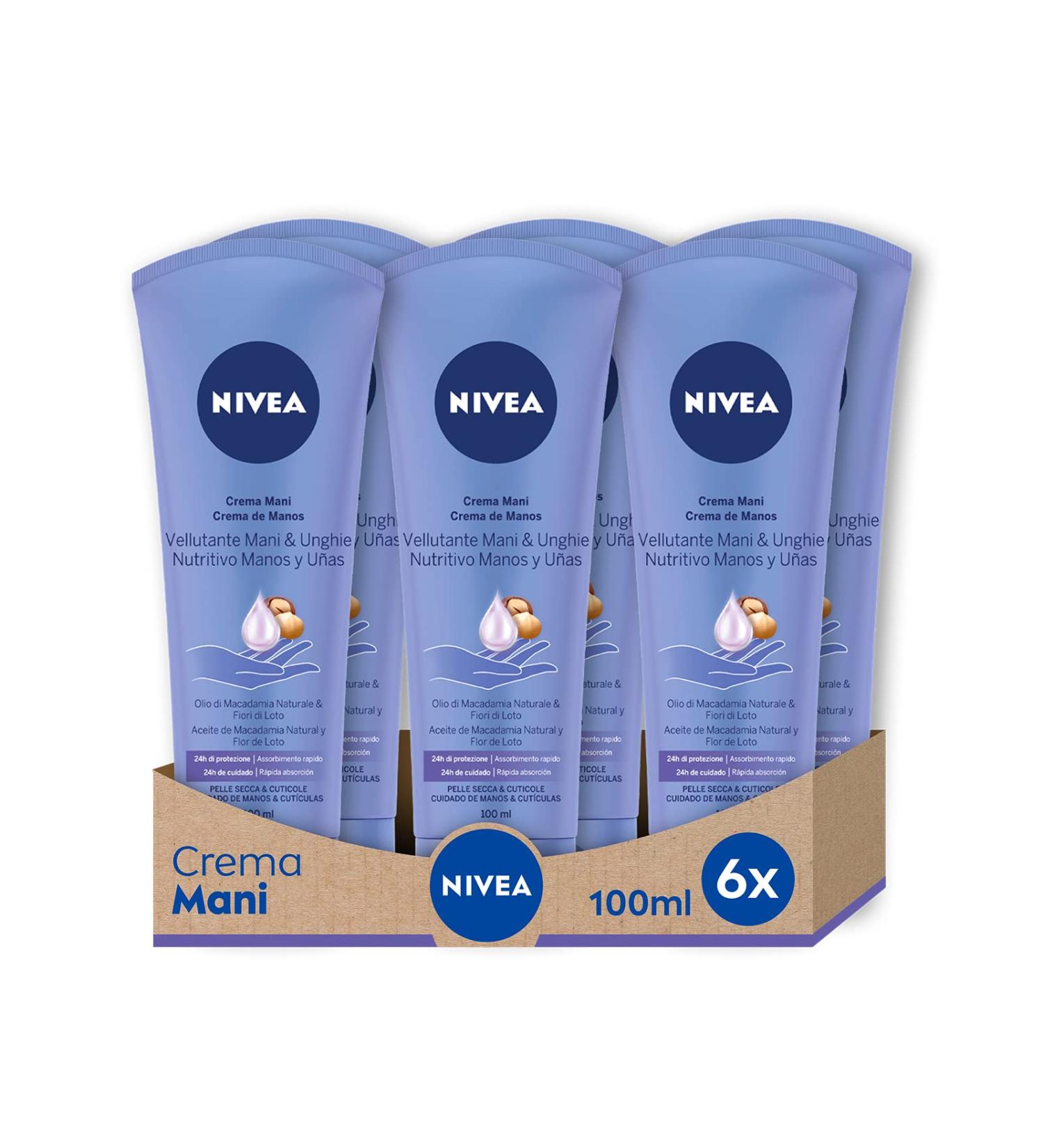Nivea Hand Cream 6 boxes of 100 ml Velvety - Buy Online on GoSupps.com