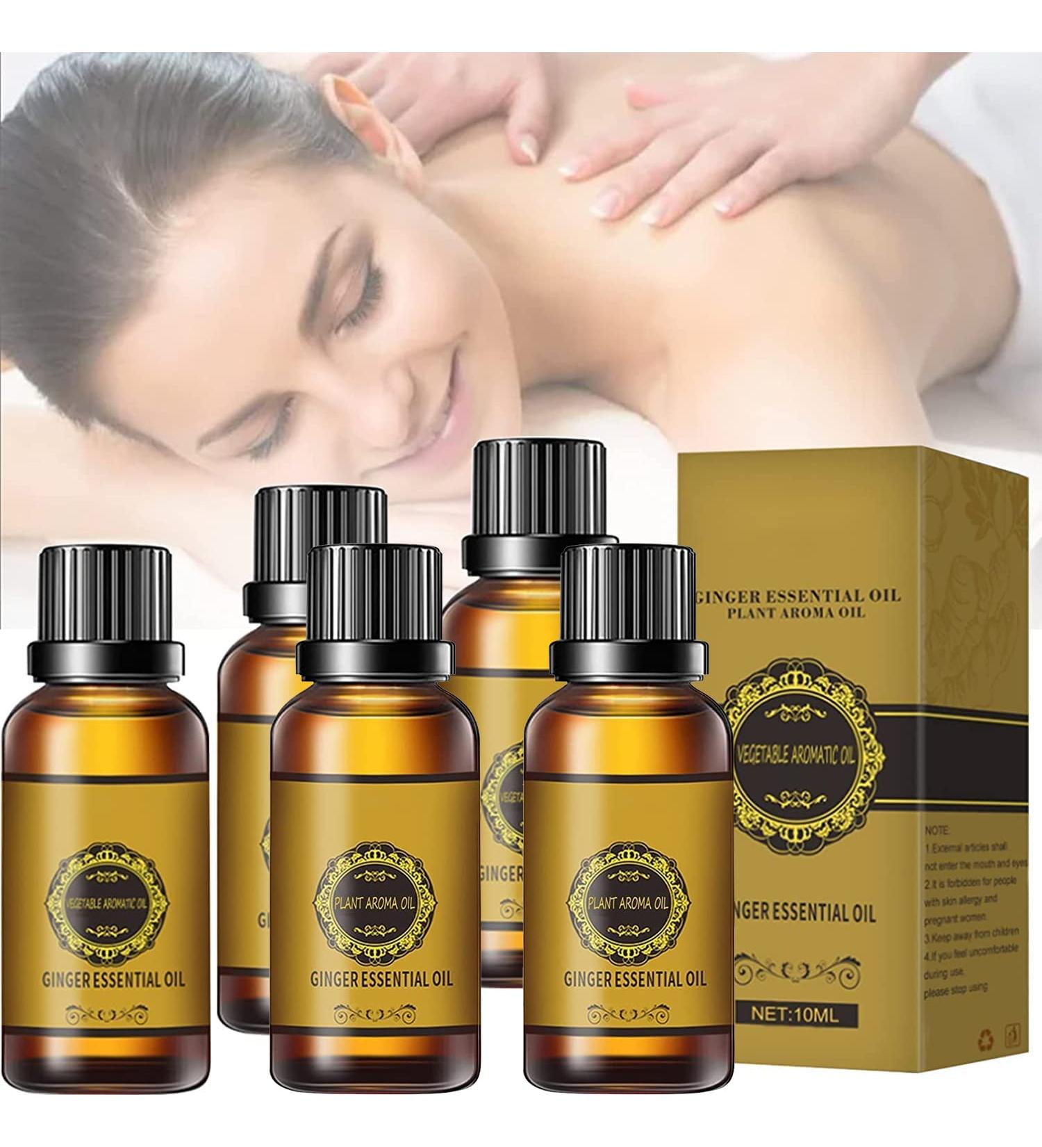 5 Bottle Abdominal Drainage Ginger Oil - Belly Off Massage Oil for Effective Detox & Wellness - Buy Online on GoSupps.com