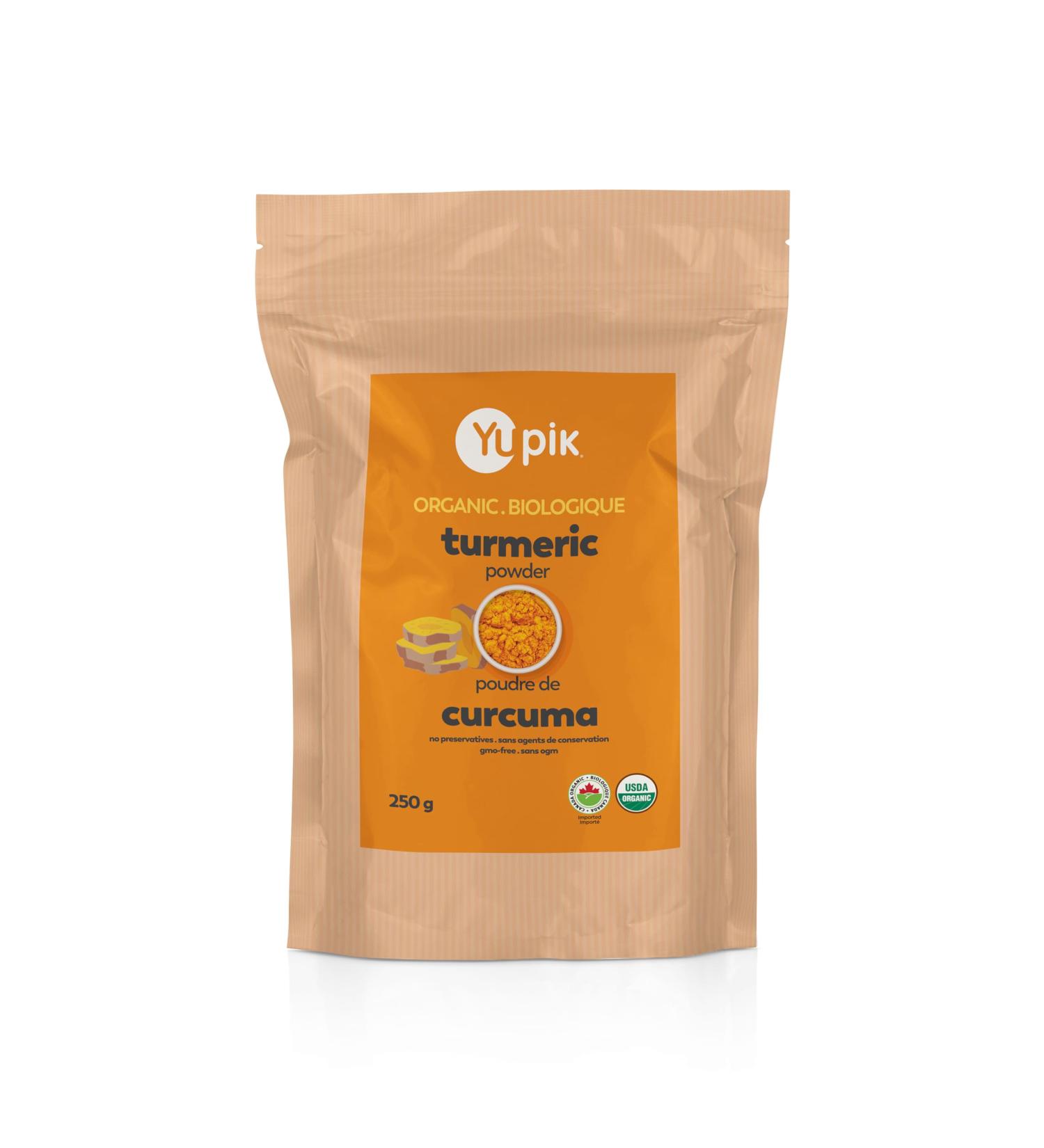 Yupik Organic Turmeric Powder Superfood Non-GMO Vegan Gluten-Free 250g 250 g - Buy Online on GoSupps.com