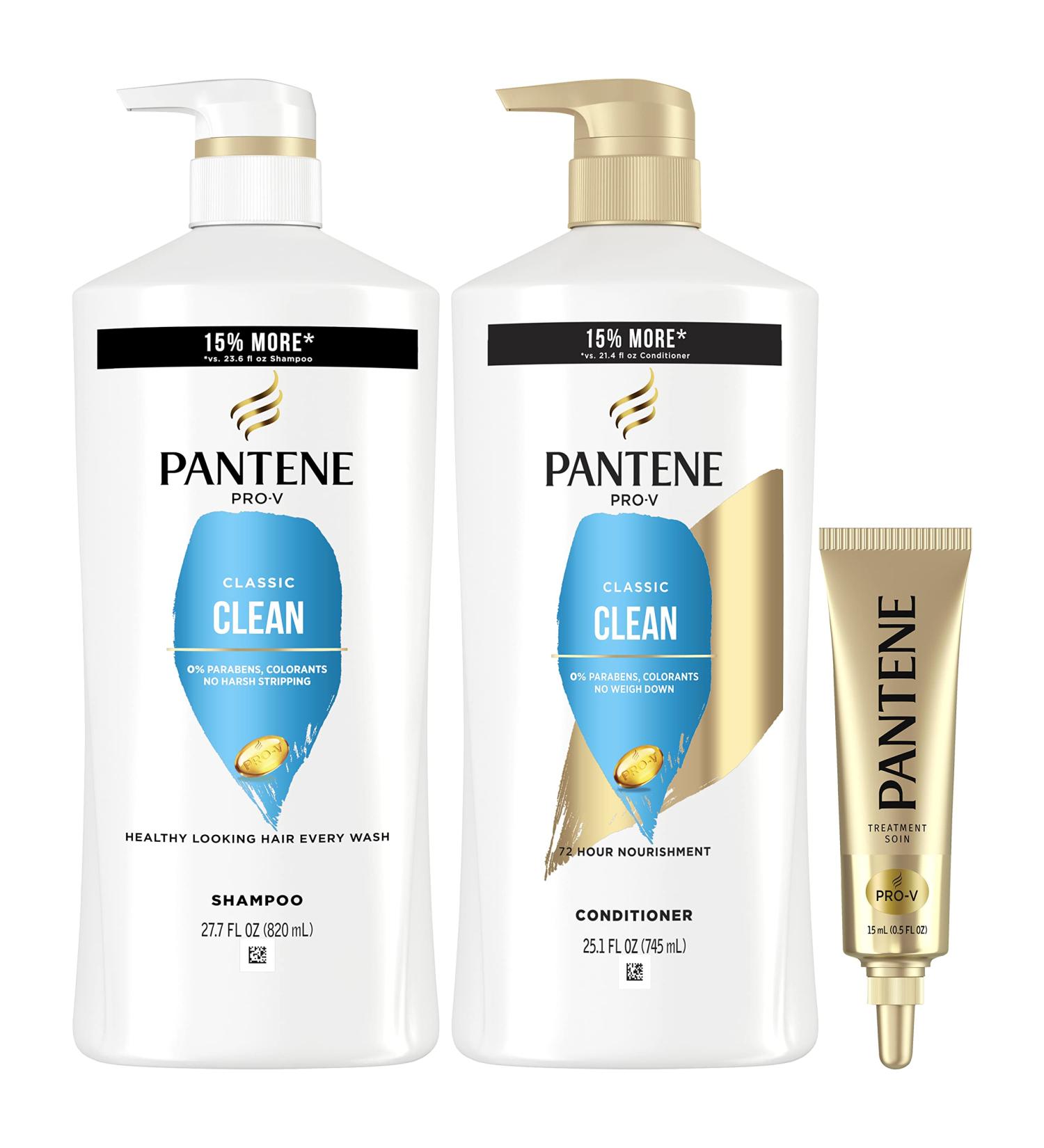 Pantene Classic Clean Shampoo, Conditioner, and Hair Treatment Set - NEW Version - Buy Online on GoSupps.com