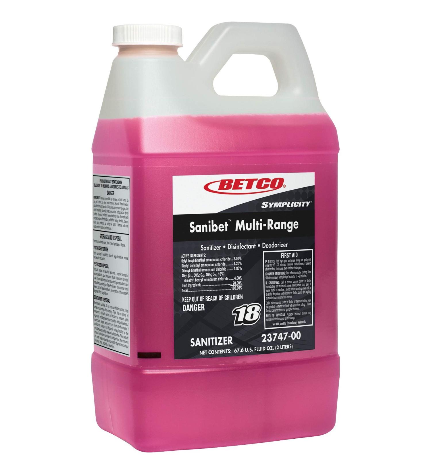 Betco SYMPLICITY SANIBET MultiRange Sanitizer Pink (2374700EA)