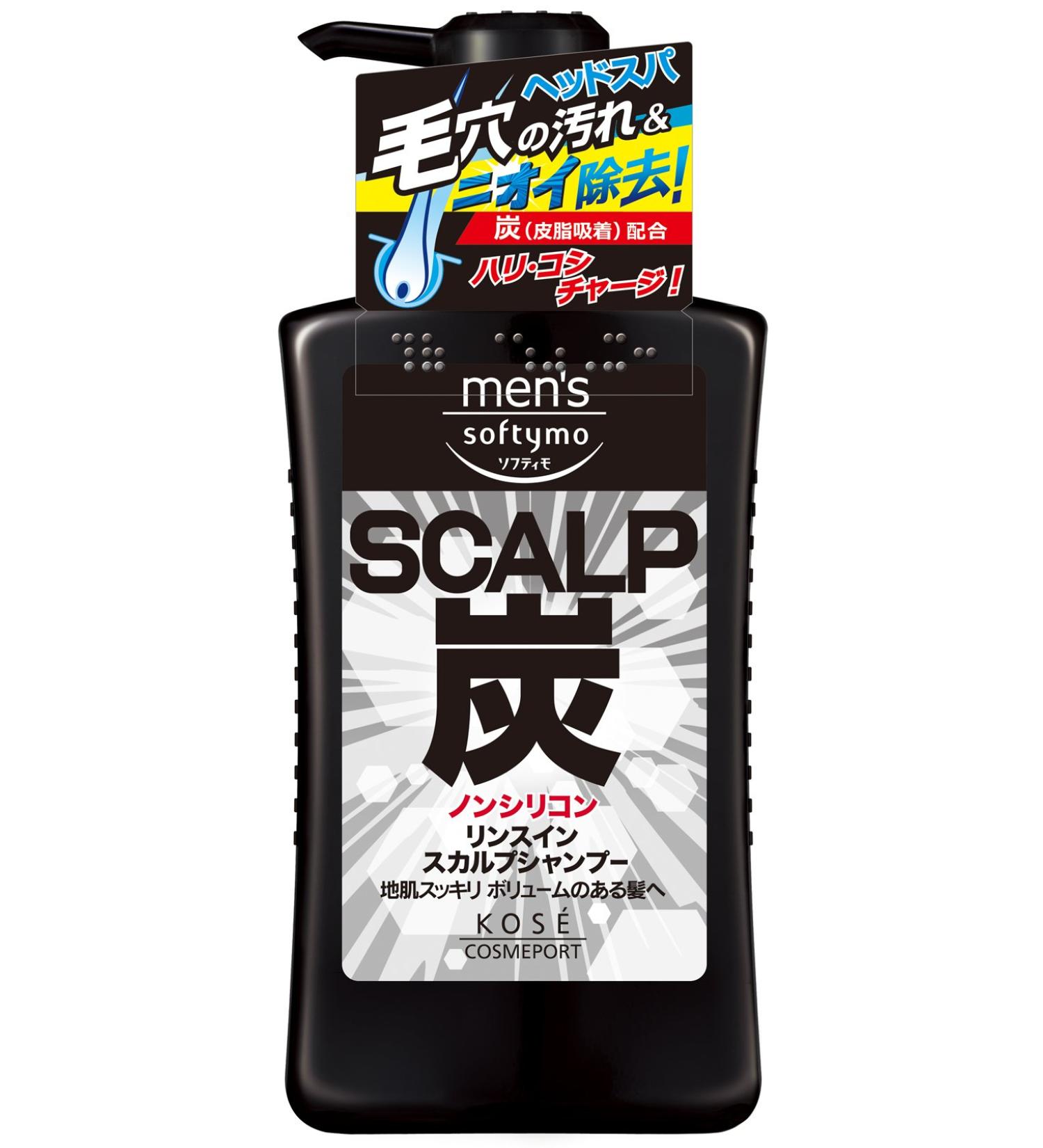 Kose Cosmeport - Men's SOFTYMO Rinsuin Scalp Shampoo (coal) 550mL