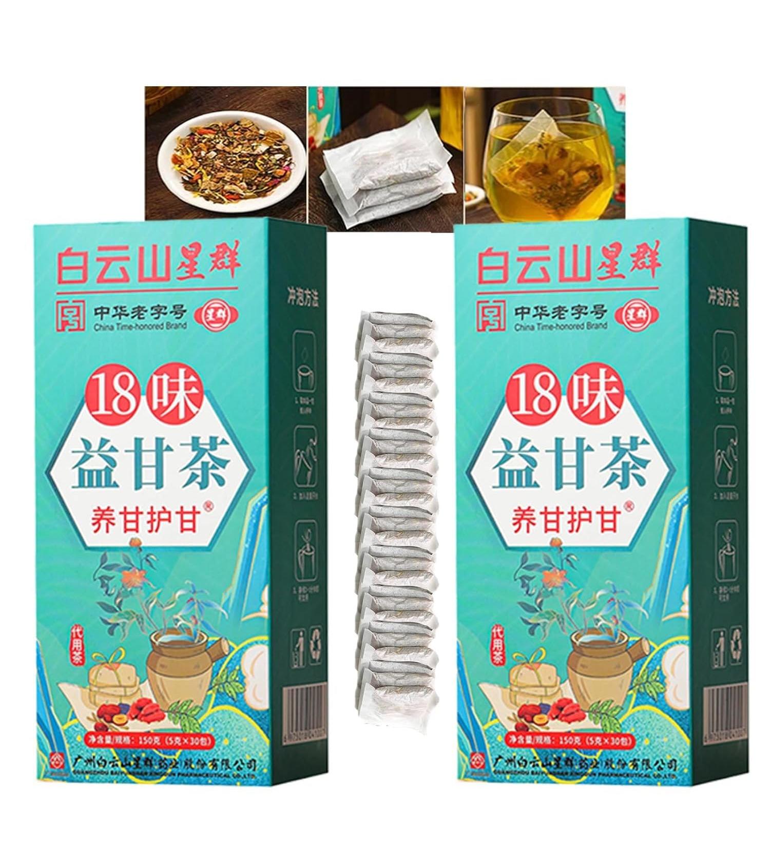 18 Flavors Liver Care Tea Liver Detox Tea Nourish The Liver and Protect The Liver Chinese Liver Tea Bags for All People (2 Box/60 Packs) 2pcs - Buy Online on GoSupps.com