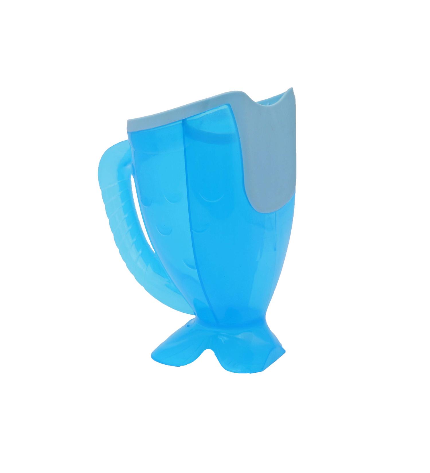 Fish Shampoo Kids Rinse Cup - Tear-Free Baby Rinser | Durable BPA-Free Bath Pail for Kids in Blue - Buy Online on GoSupps.com
