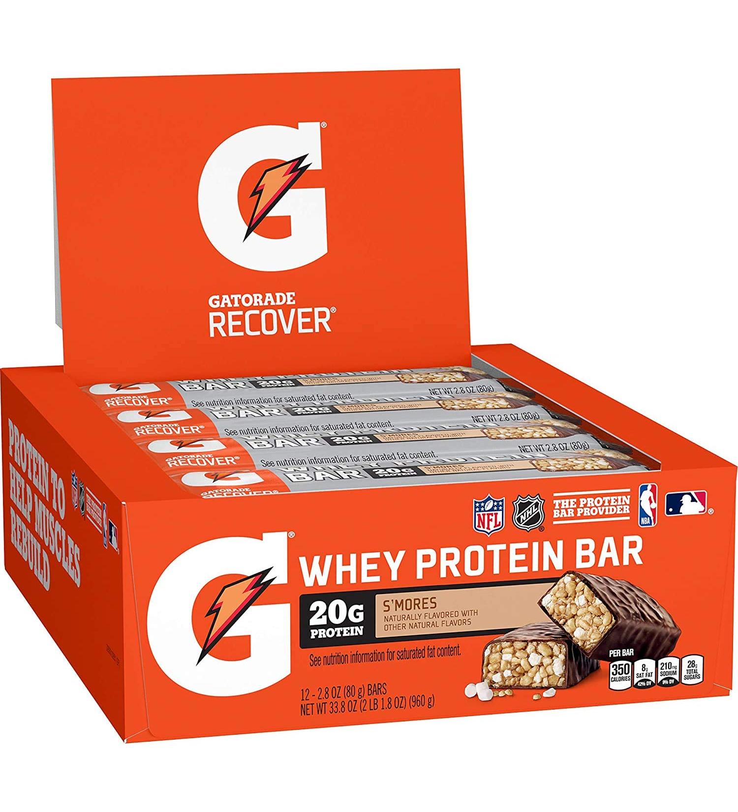 Gatorade Ga Recover Bar S'mores 2.82oz 12 Pack - Energy Bars - Buy Online on GoSupps.com