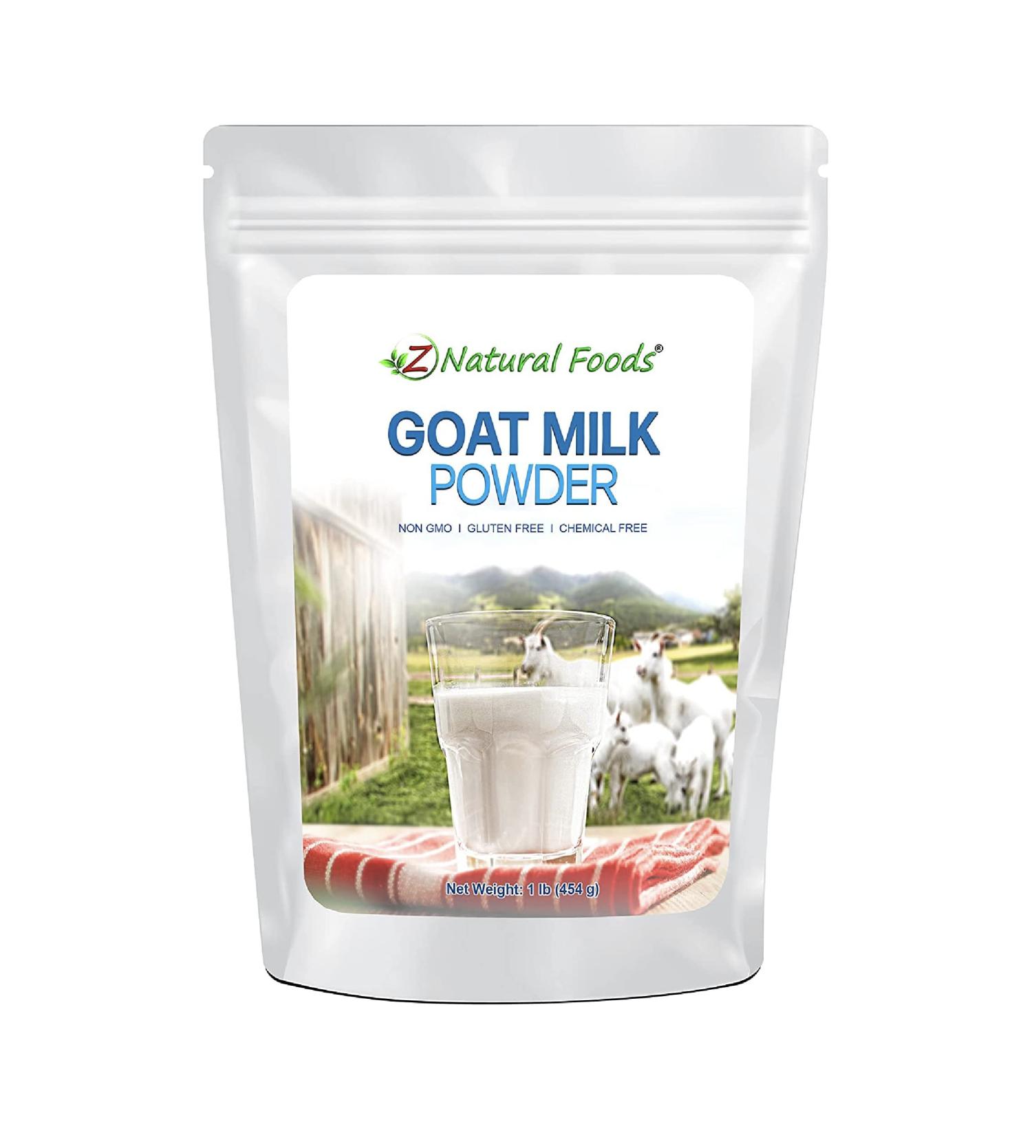 Z Natural Foods Full Cream Goat Milk Powder - 100% Pure, Easy to Digest, Additive Free - 1 lb (Pack of 1) | Gluten Free, Non-GMO - Buy Online on GoSupps.com