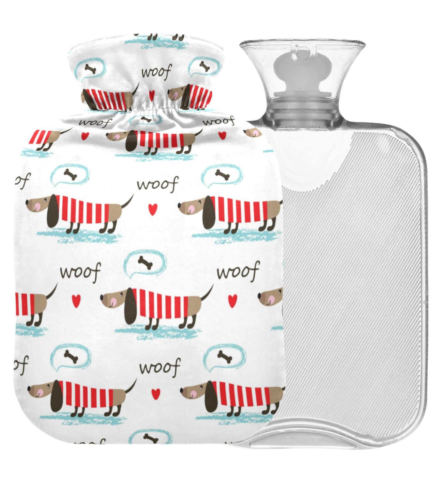 NAANLE DACKEL 2L Large Dog Heat Bottle - Hot Water Bottle for Pain Relief & Therapy | Transparent Bag Included - Buy Online on GoSupps.com