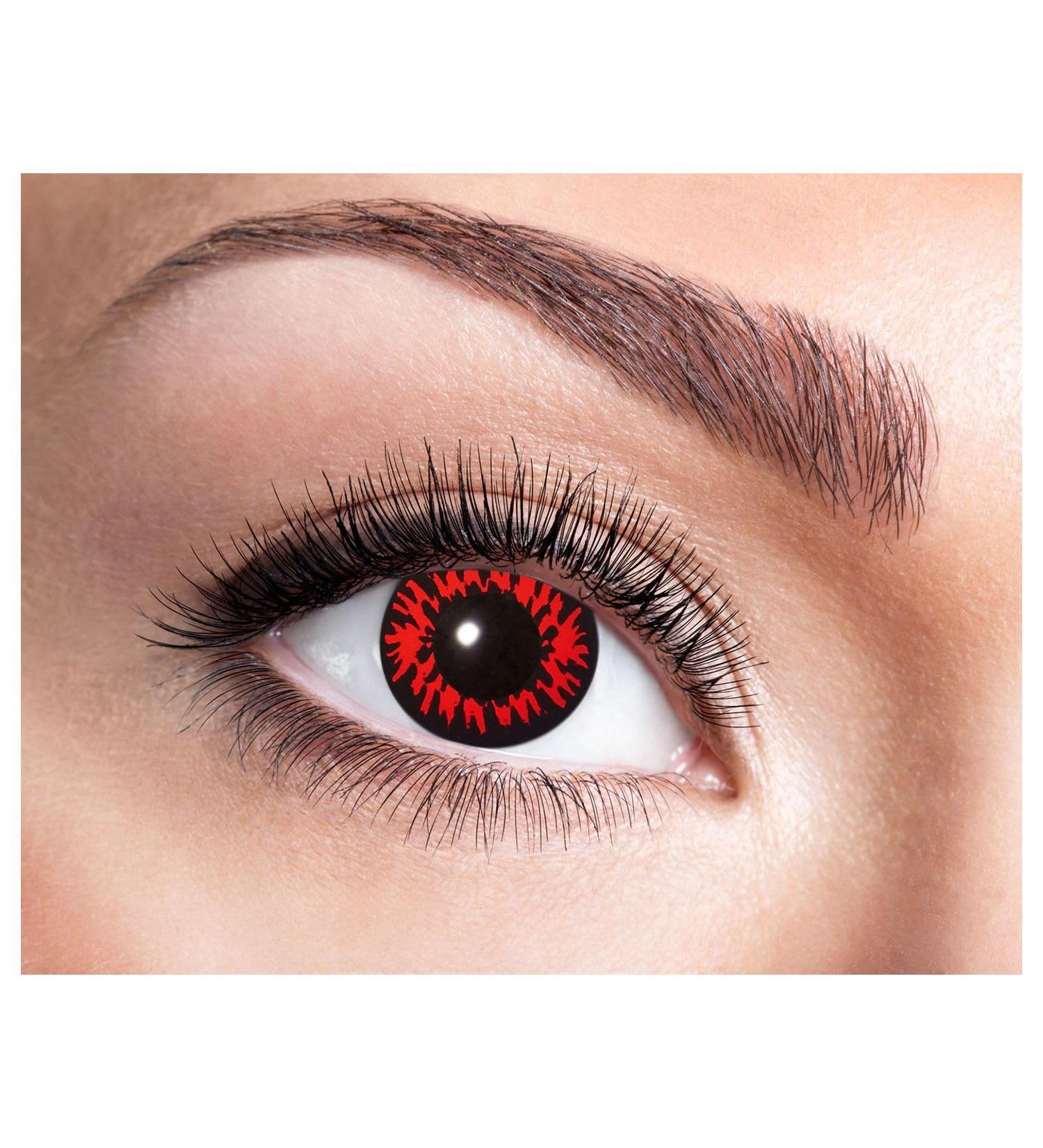 Eyecatcher 84065141-713 Red Colored Contact Lenses - 12 Month Wear for Halloween & Carnival - Wolf Design - Buy Online on GoSupps.com